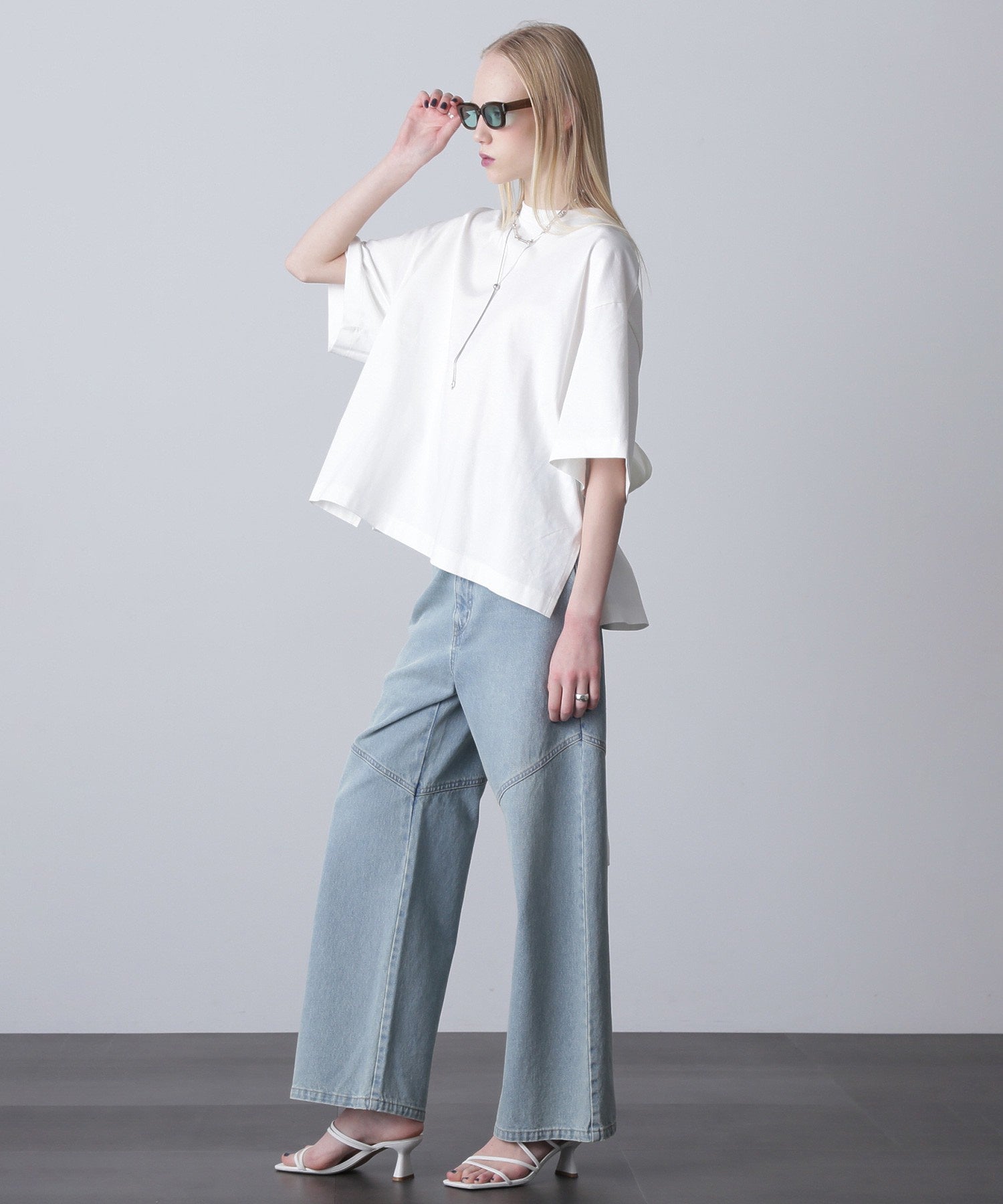 mici/BACK RIBBON S/S TEE