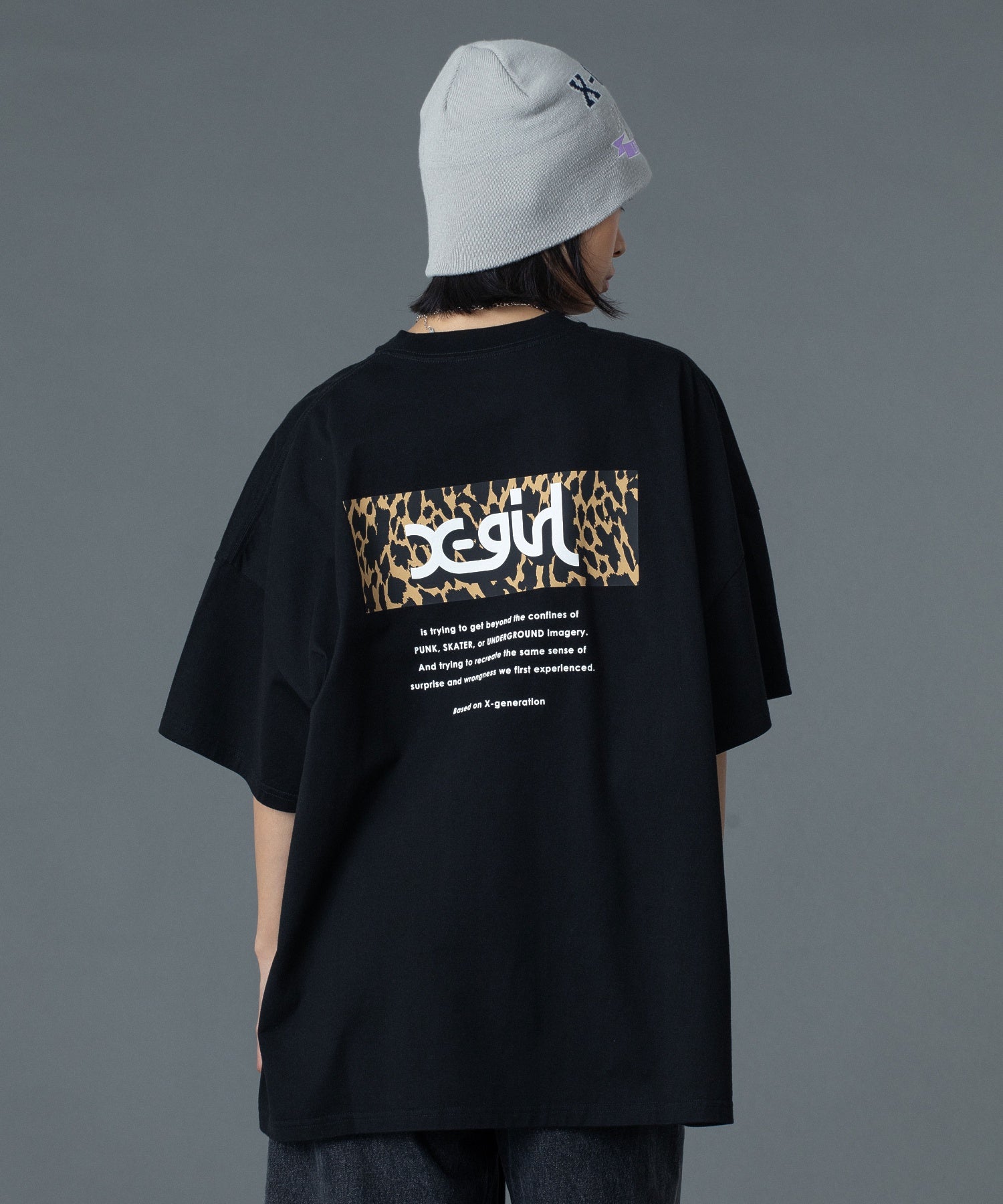 LEOPARD BOX LOGO S/S BIG TEE DRESS
