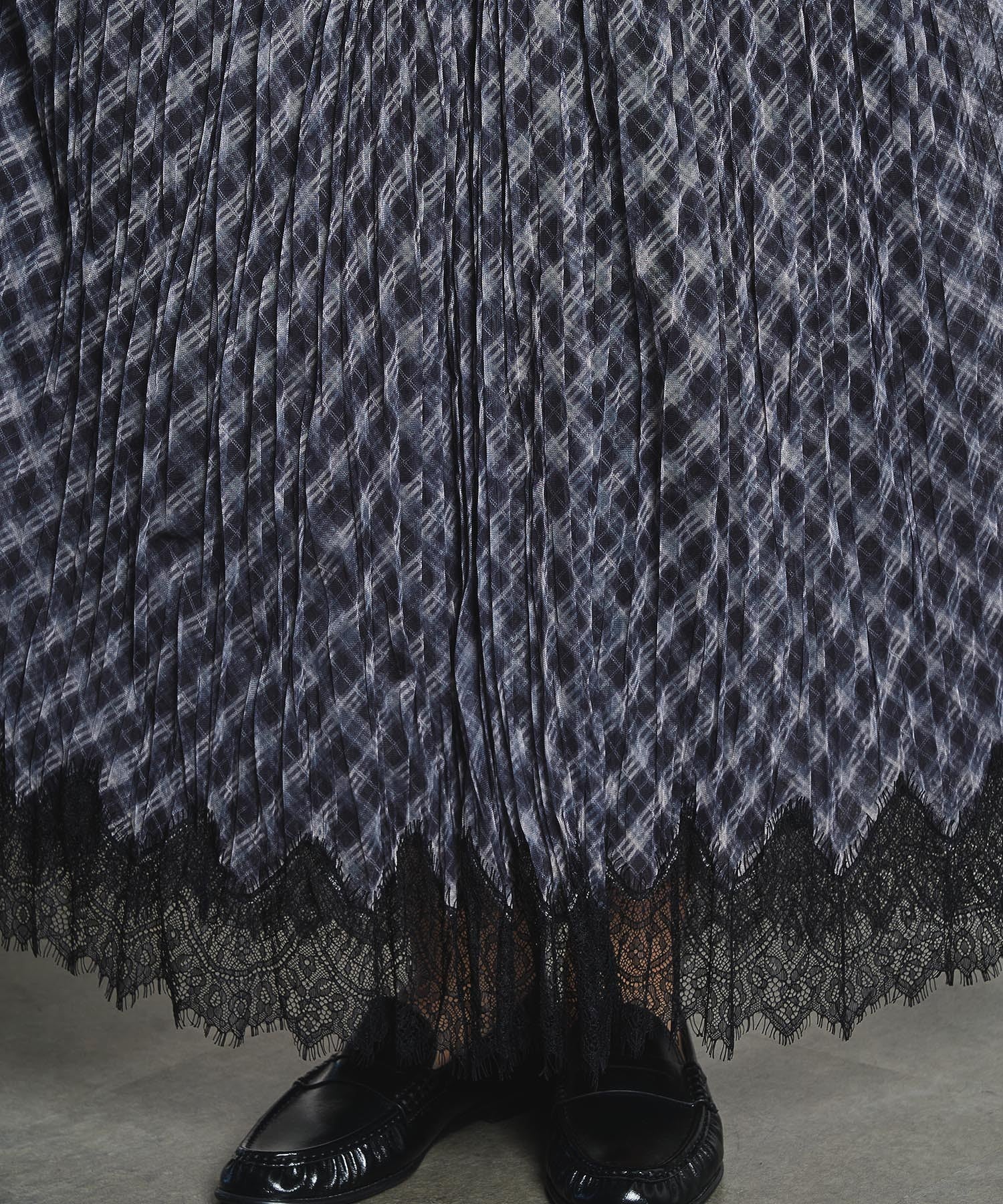 TULLE PLEATED SKIRT