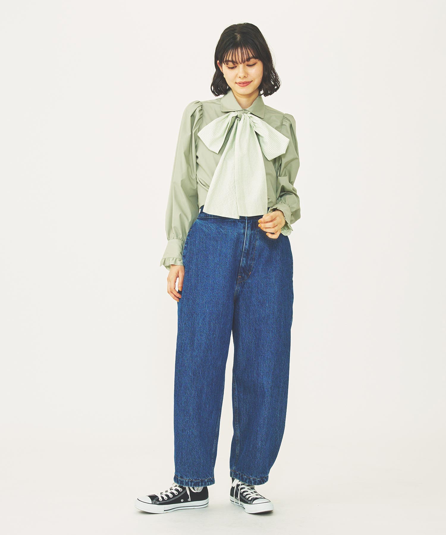 WIDE LEG BAGGY DENIM PANTS