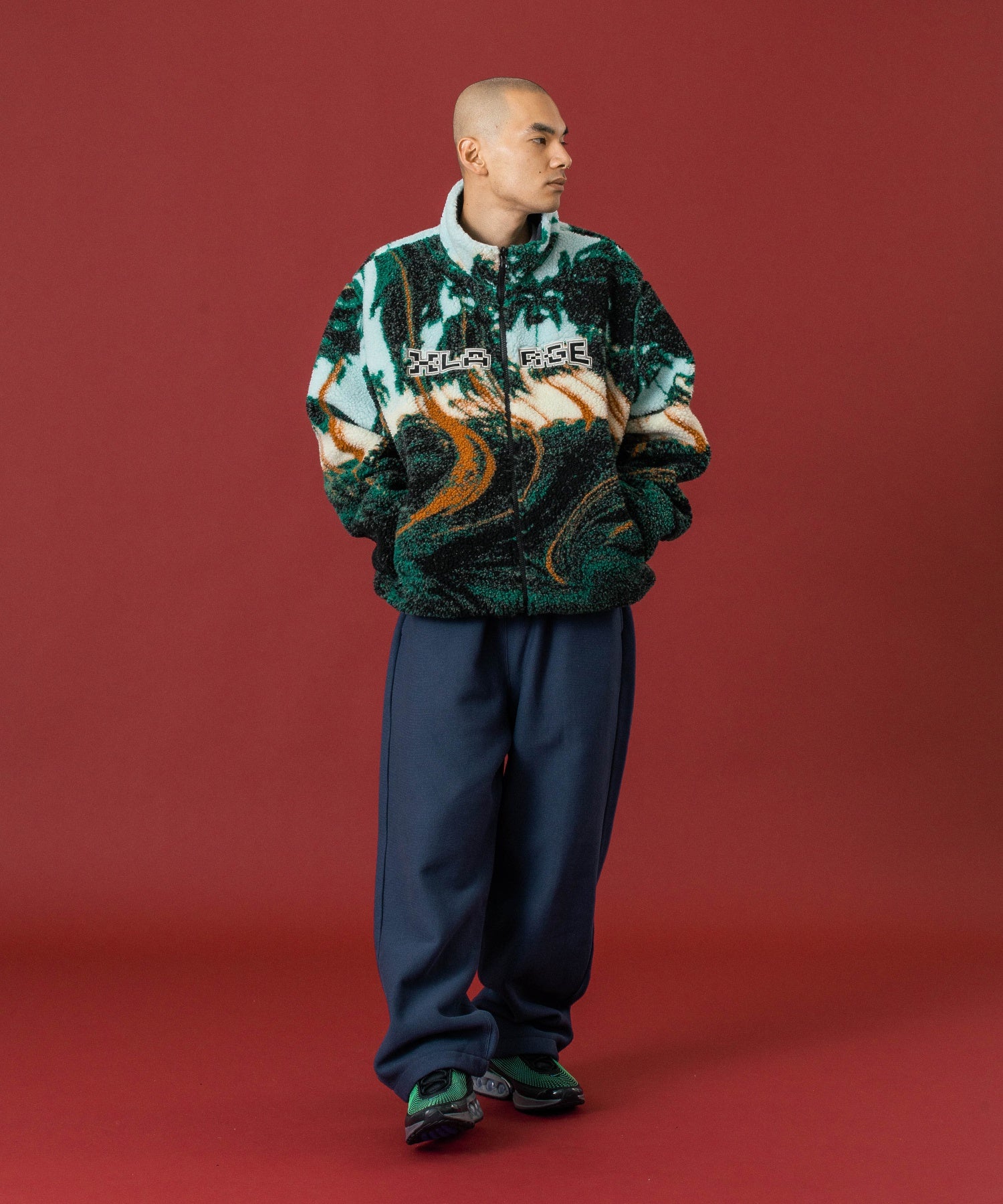 XLARGE×Champion REVERSE WEAVE WIDE SWEAT PANTS