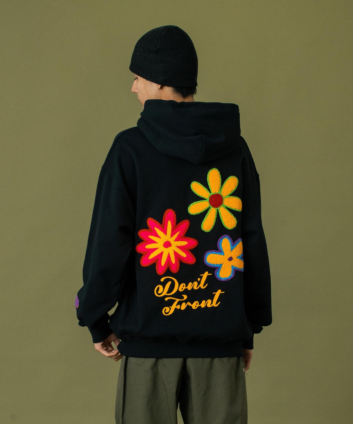 FLOWER PULLOVER HOODED SWEAT