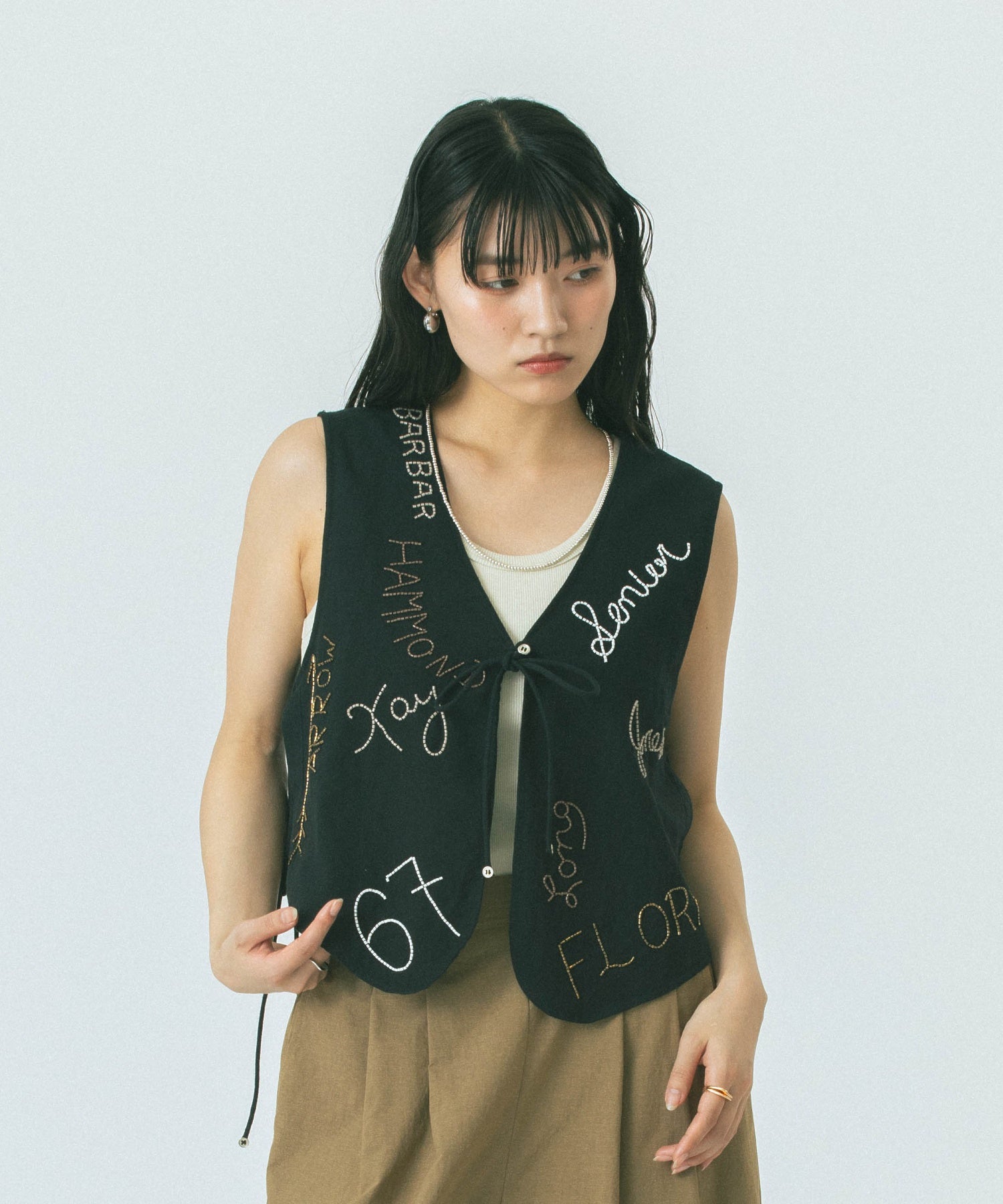 BEADS EMBROIDERY VEST