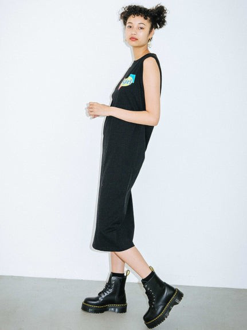 PLANE SHAPES LOGO TANK DRESS X-girl