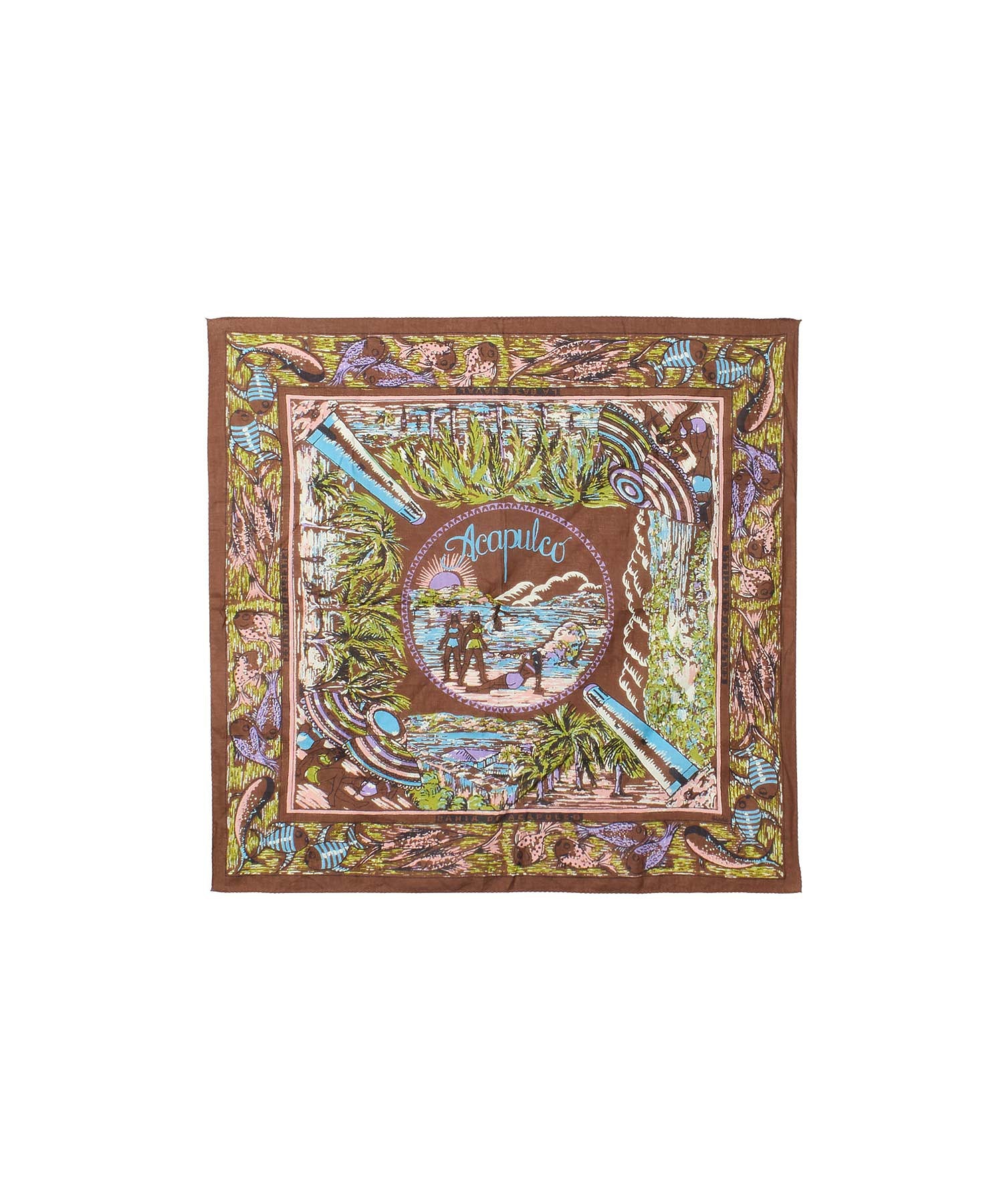 BINDU/ACAPULCO 64㎝ MAP SCARF