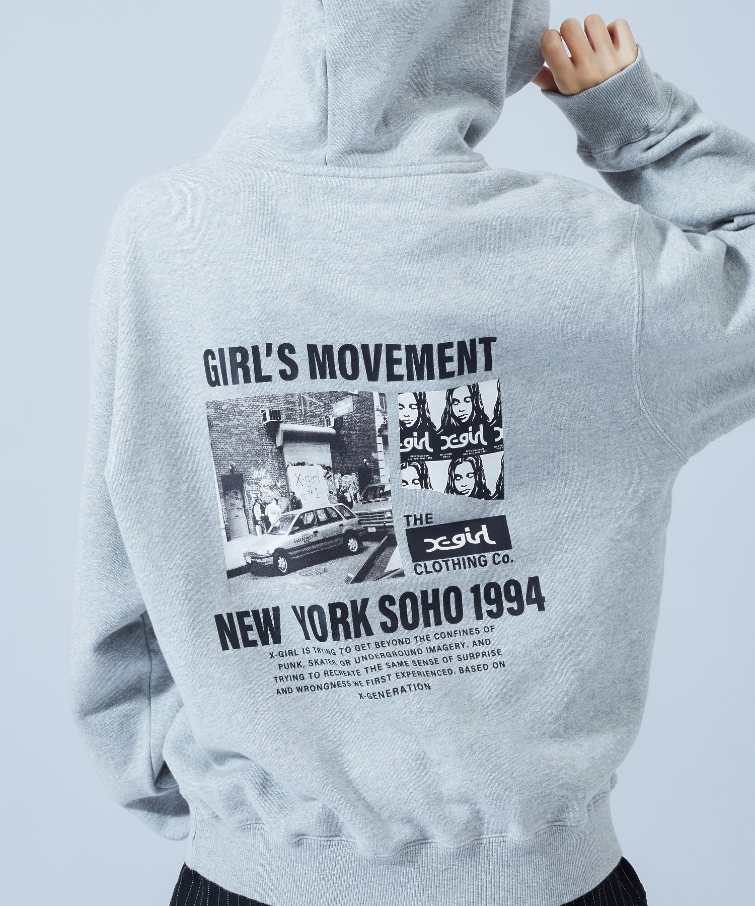 【WEB限定】 X-girl HISTORY SWEAT HOODIE