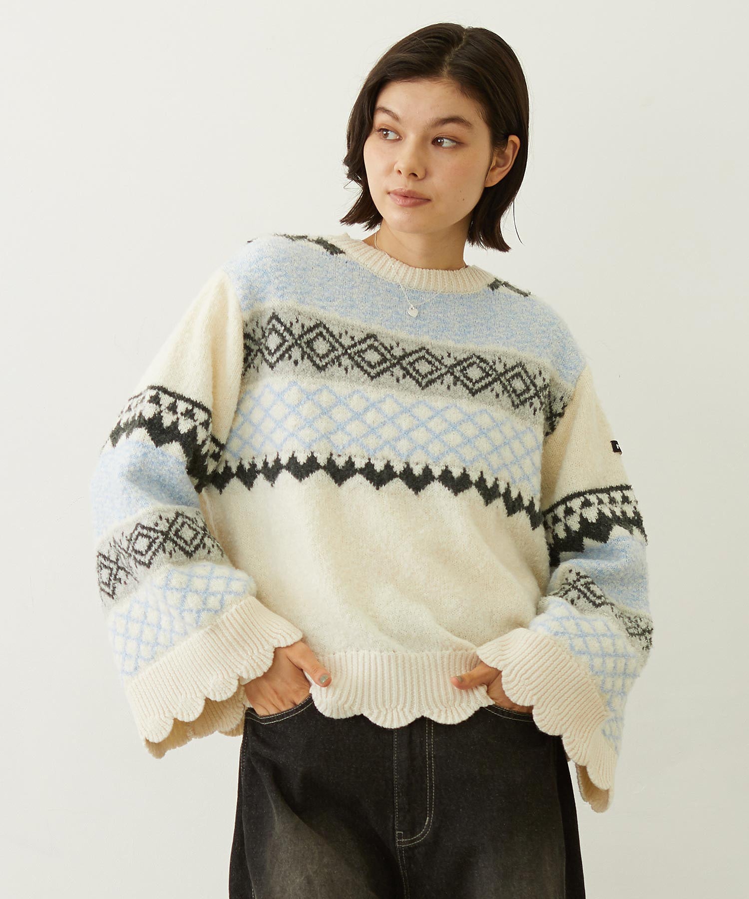 PATTERNED KNIT TUNIC