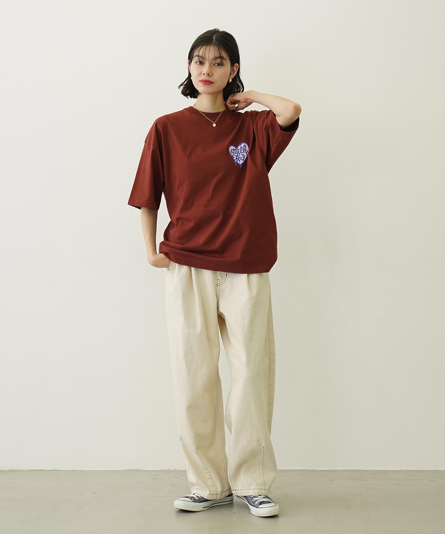 MELTY HEART FOAM PRINT WIDE S/S TEE