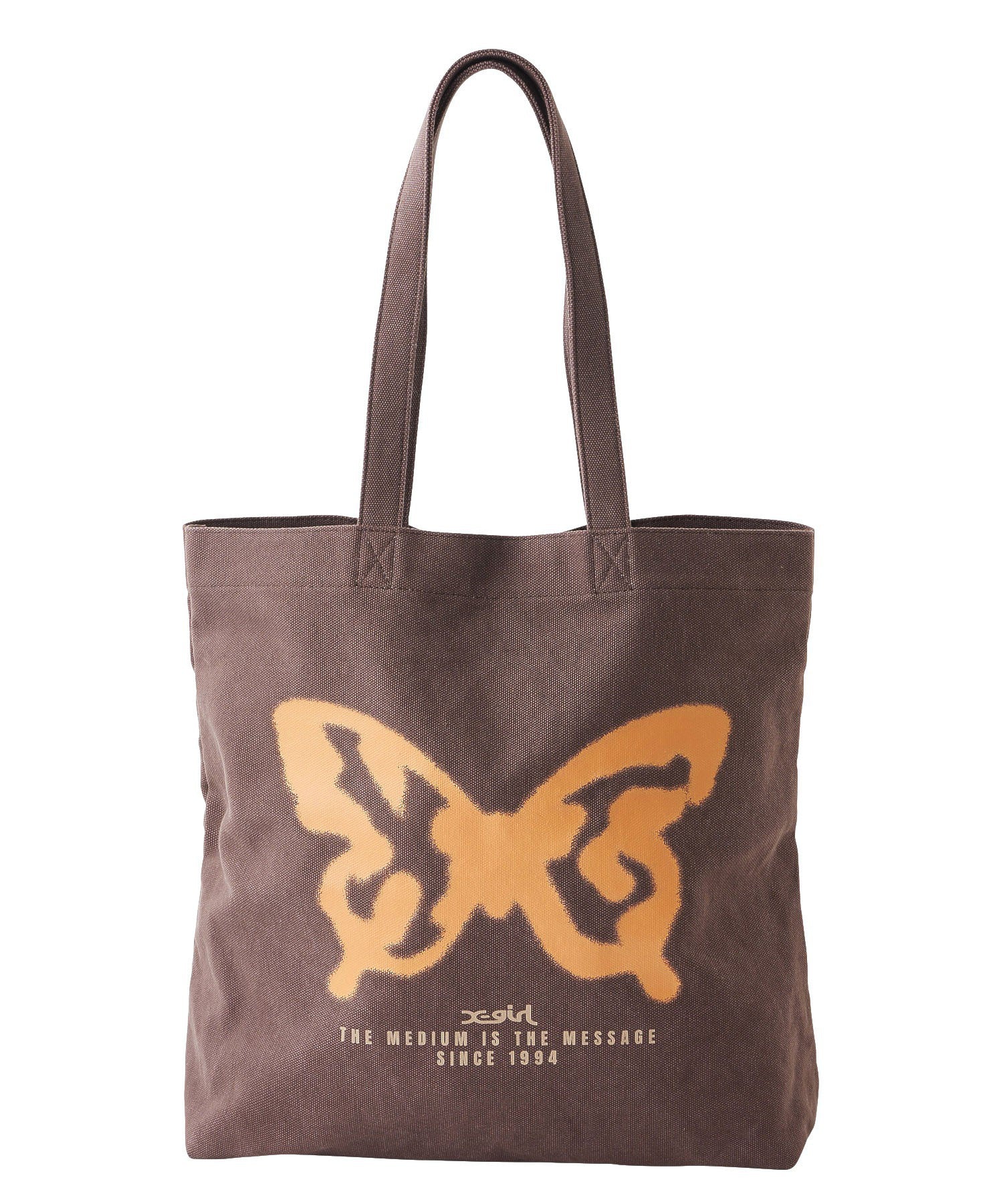 SPRAY BUTTERFLY PRINT TOTE BAG