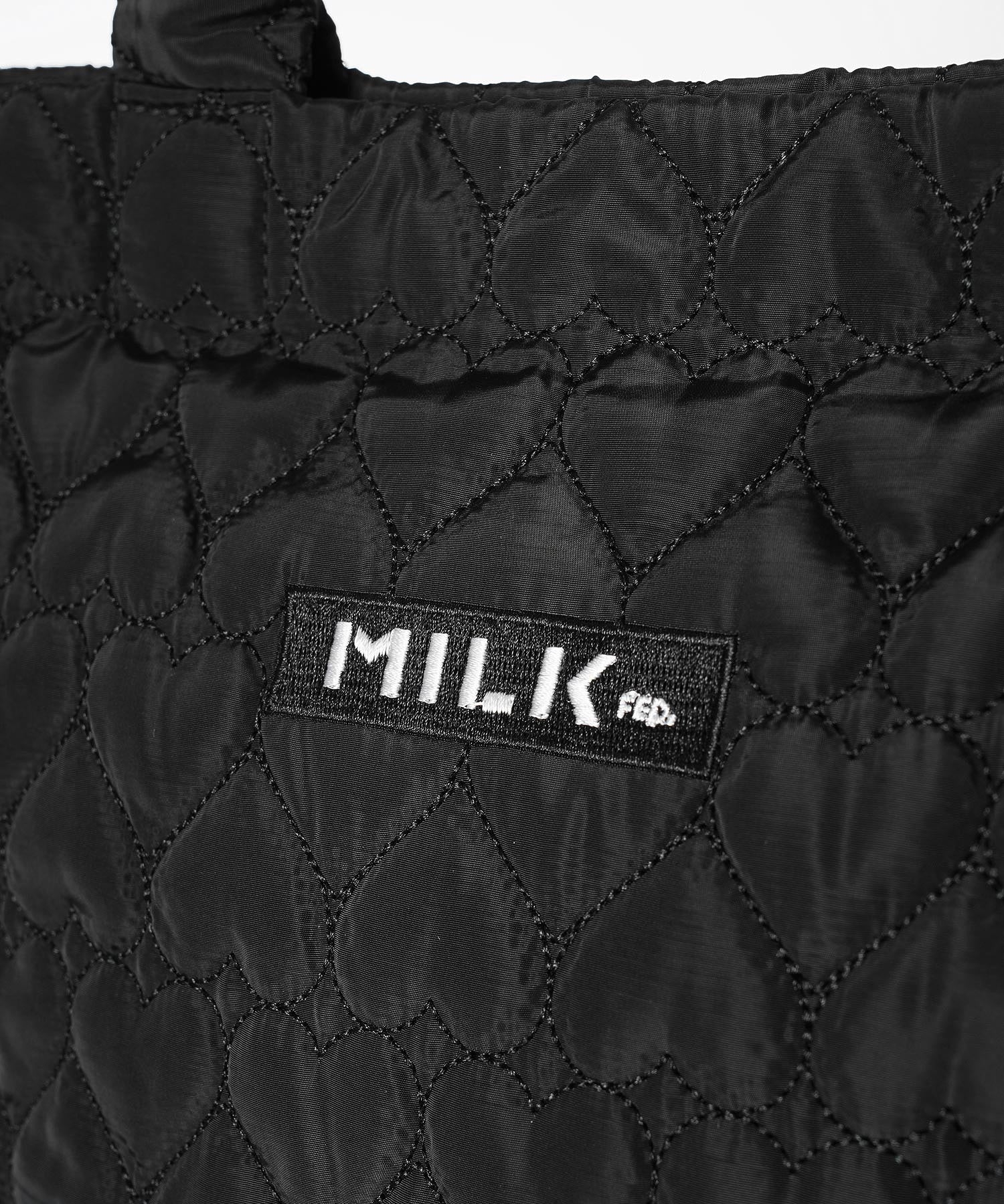 HEART QUILTED TOTE BAG MILKFED.