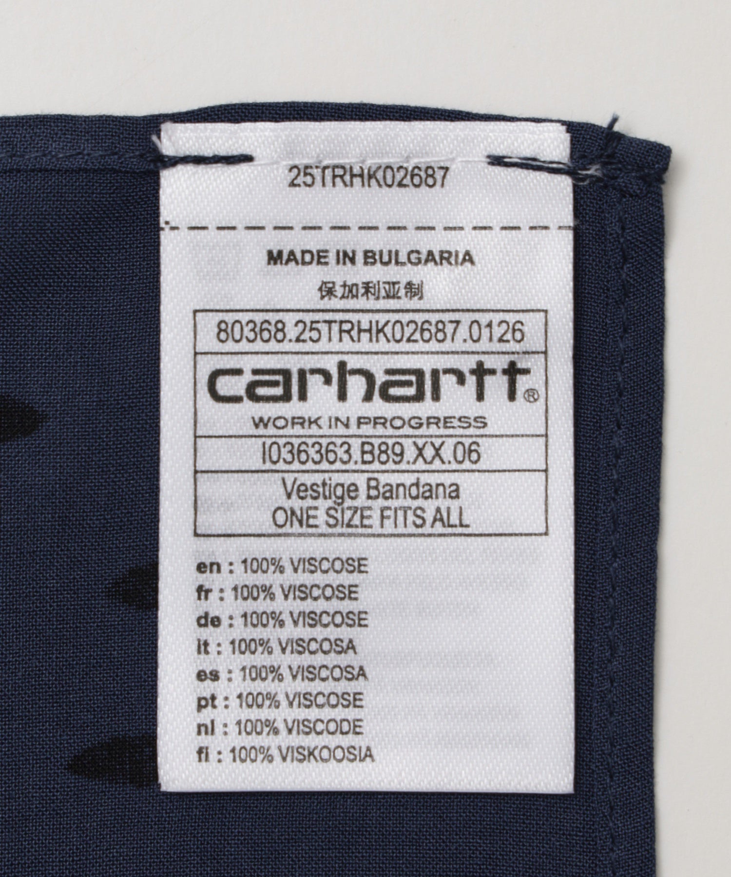 CARHARTT/カーハート/WIP VESTIGE BANDANA I036363