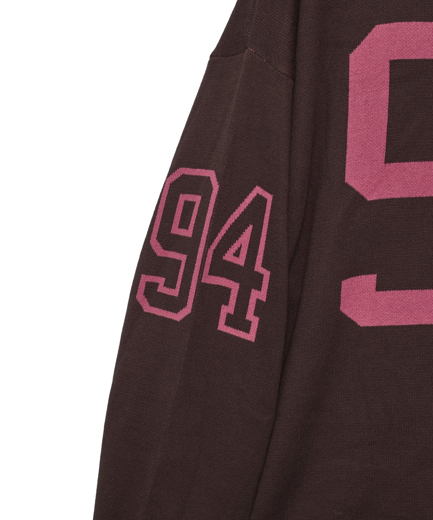 NUMBERING JACQUARD KNIT TOP