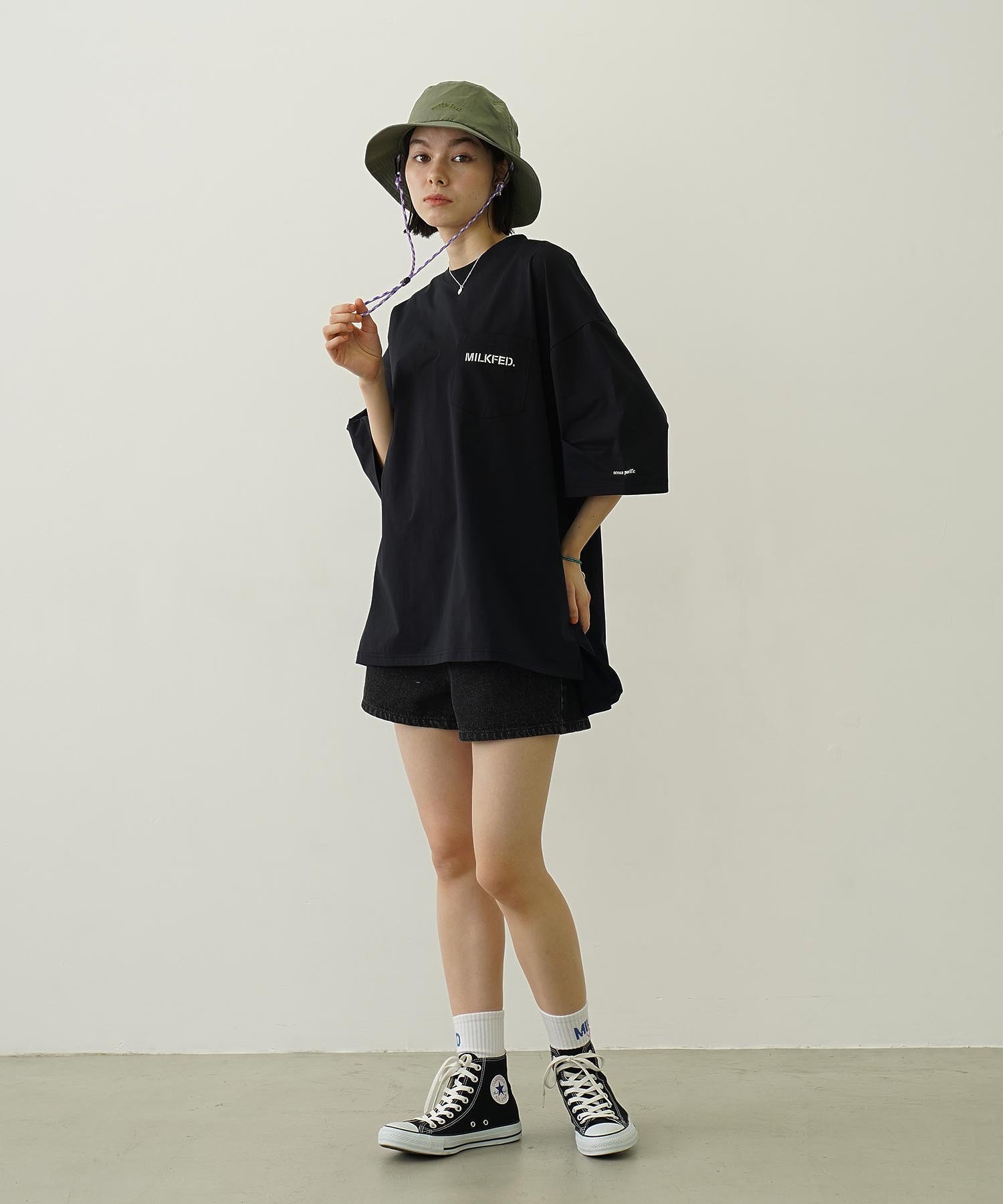 COOPER HEART DENIM SHORT PANTS