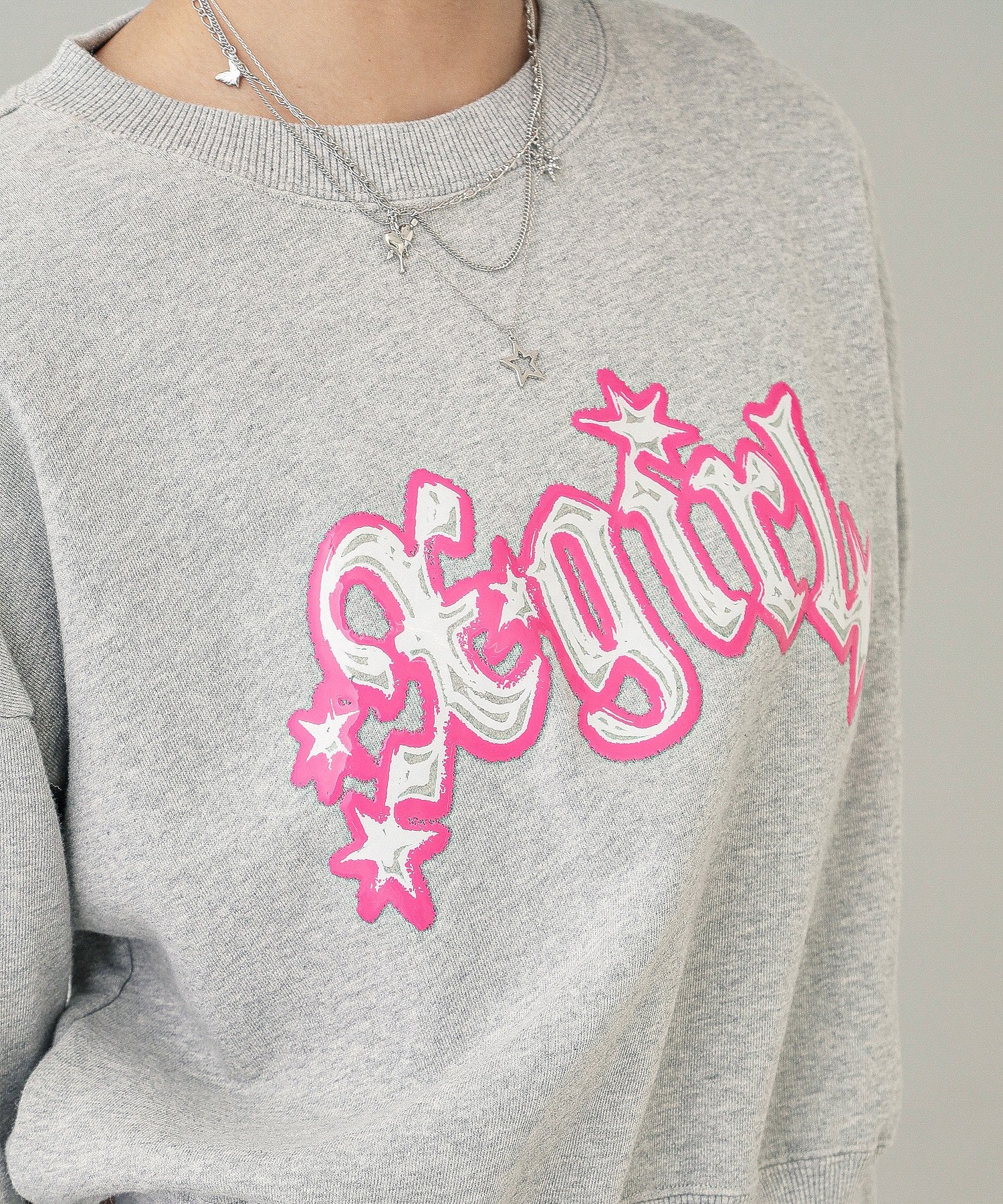 OVERLAPPED LOGO COMPACT SWEAT TOP