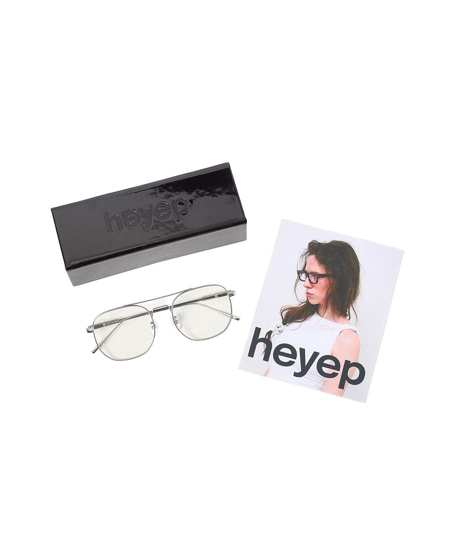 Heyep/AVIATOR GLASSES WITH RHINESTONES LOGO