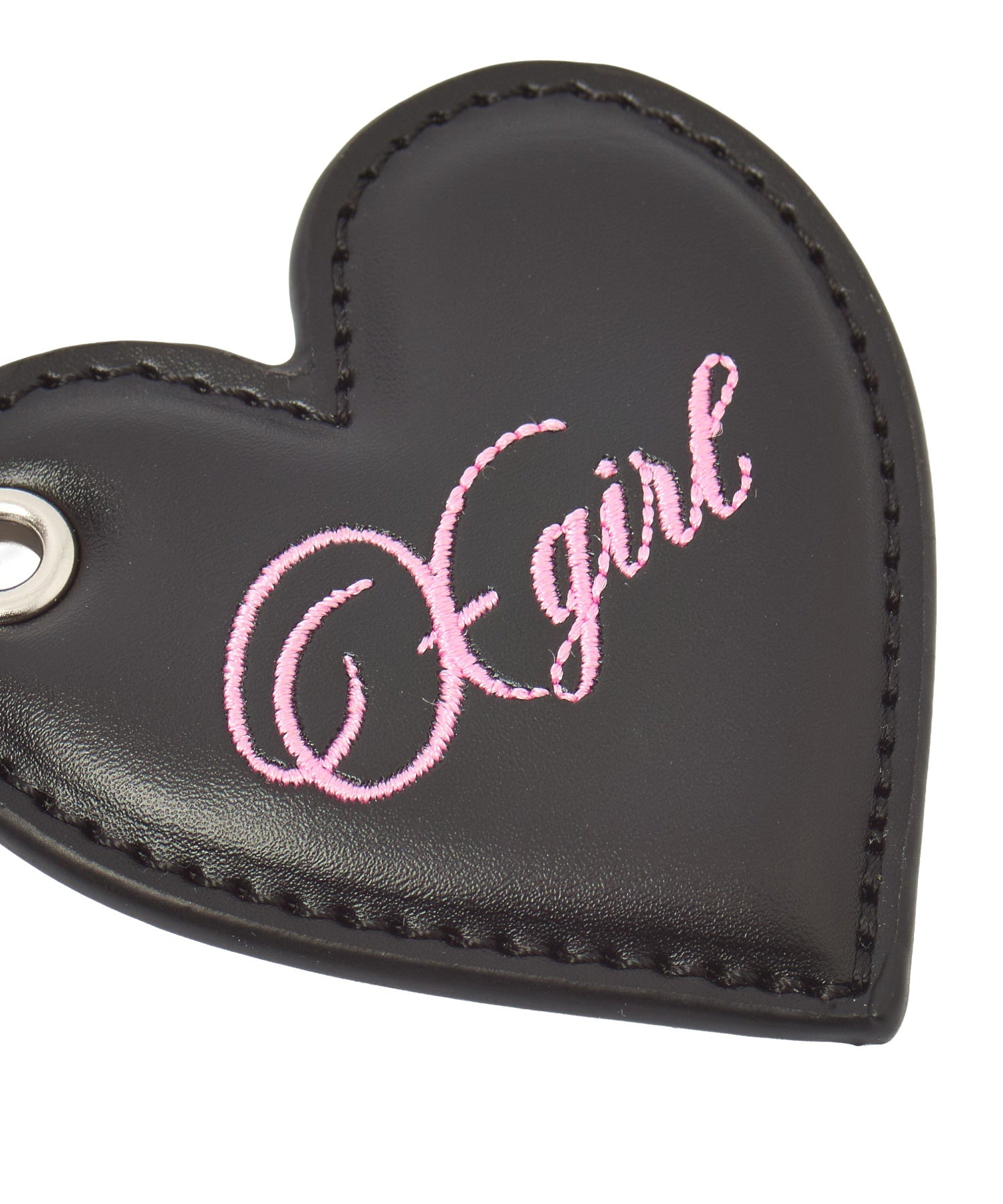 FAUX LEATHER HEART KEYRING