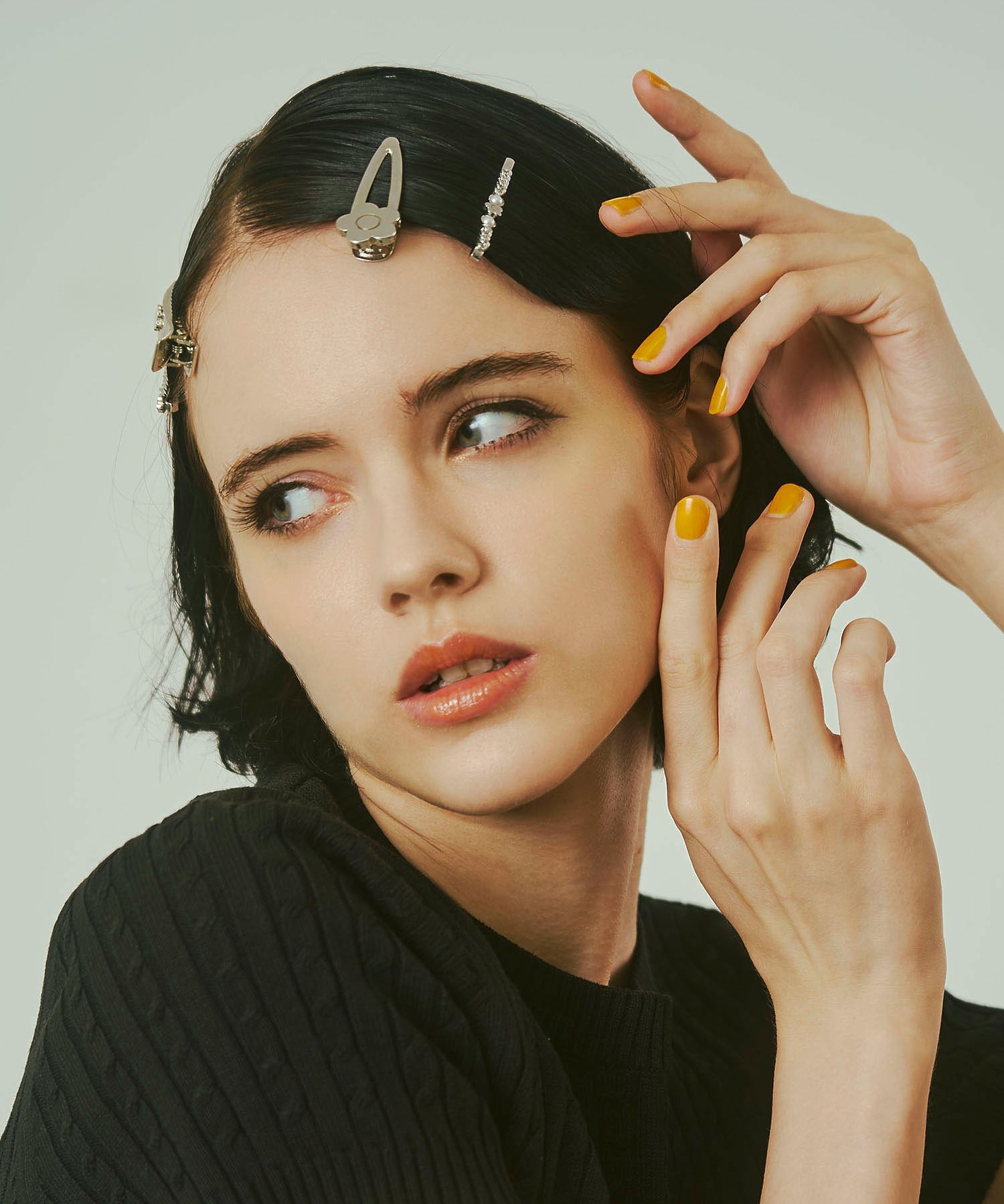 MARY QUANT/METAL CHAIN HAIR PIN SET