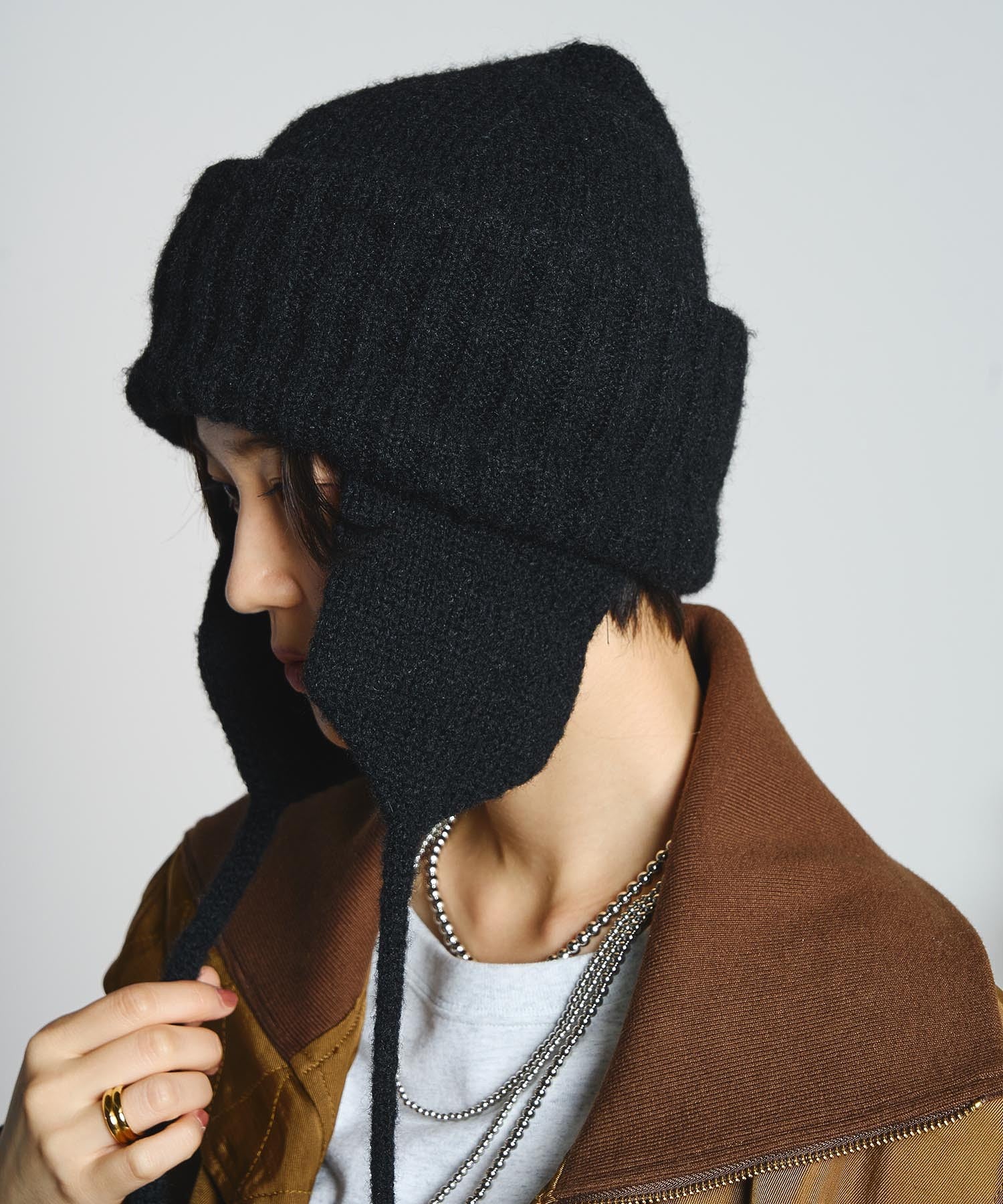 【ROSE BUD別注】EAR FLAP KNIT CAP