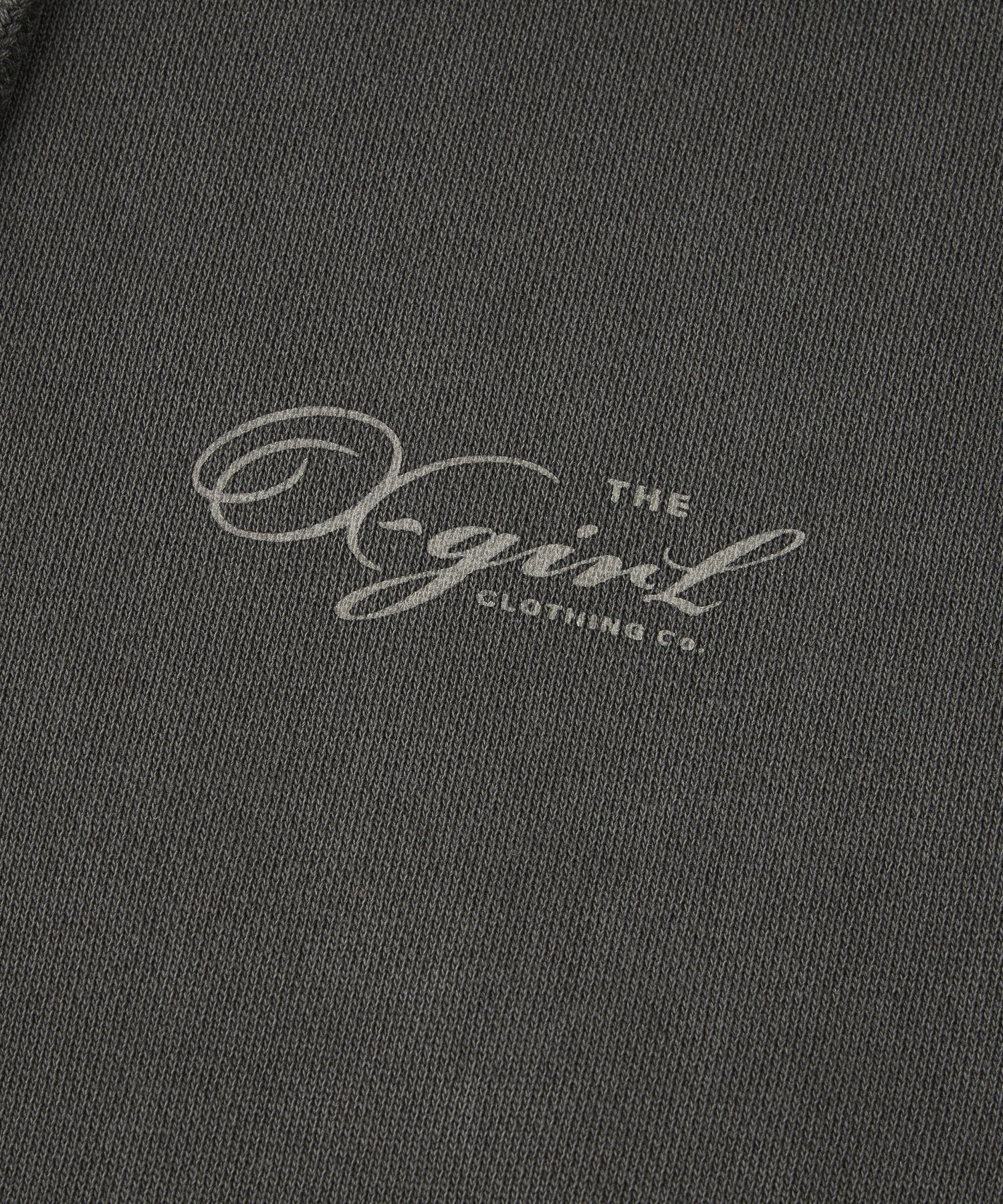 PIGMENT DYED FACE LABEL ZIP UP SWEAT HOODIE