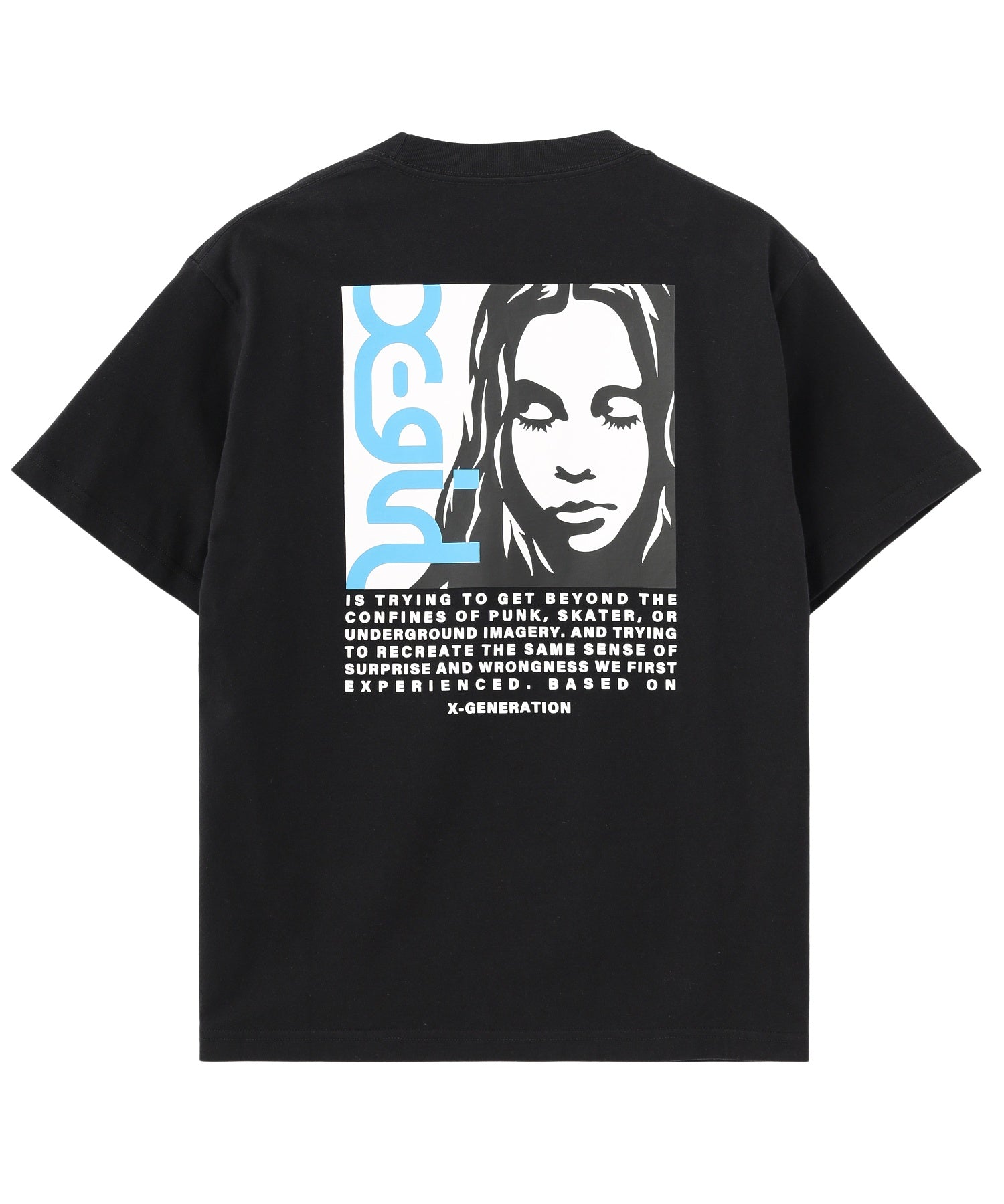 SIDE LOGO FACE LABEL S/S TEE