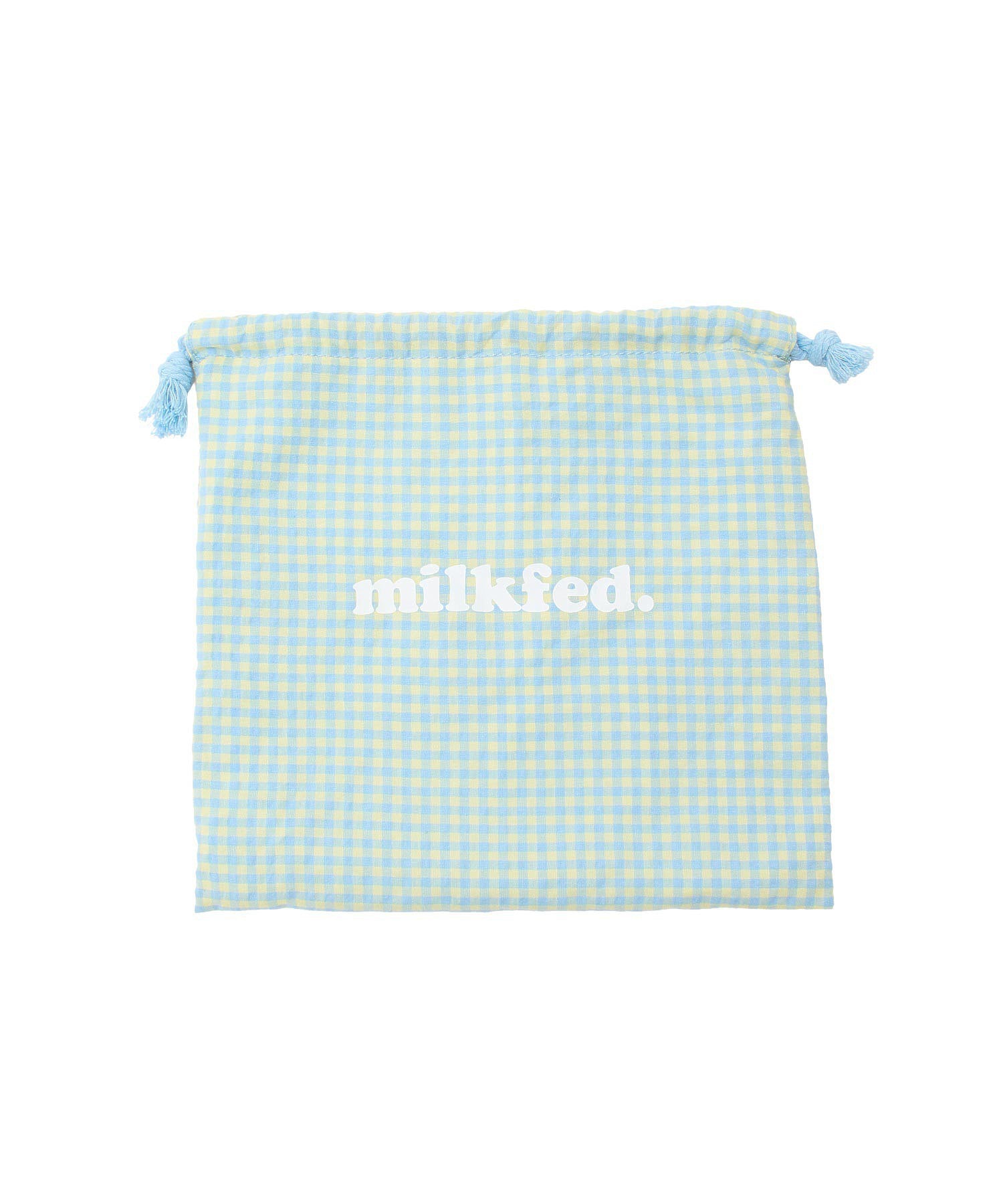 KNITTED GINGHAM BAG