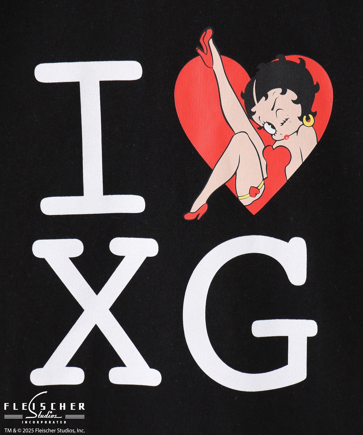 X-girl × BETTY BOOP(TM) S/S BABY TEE