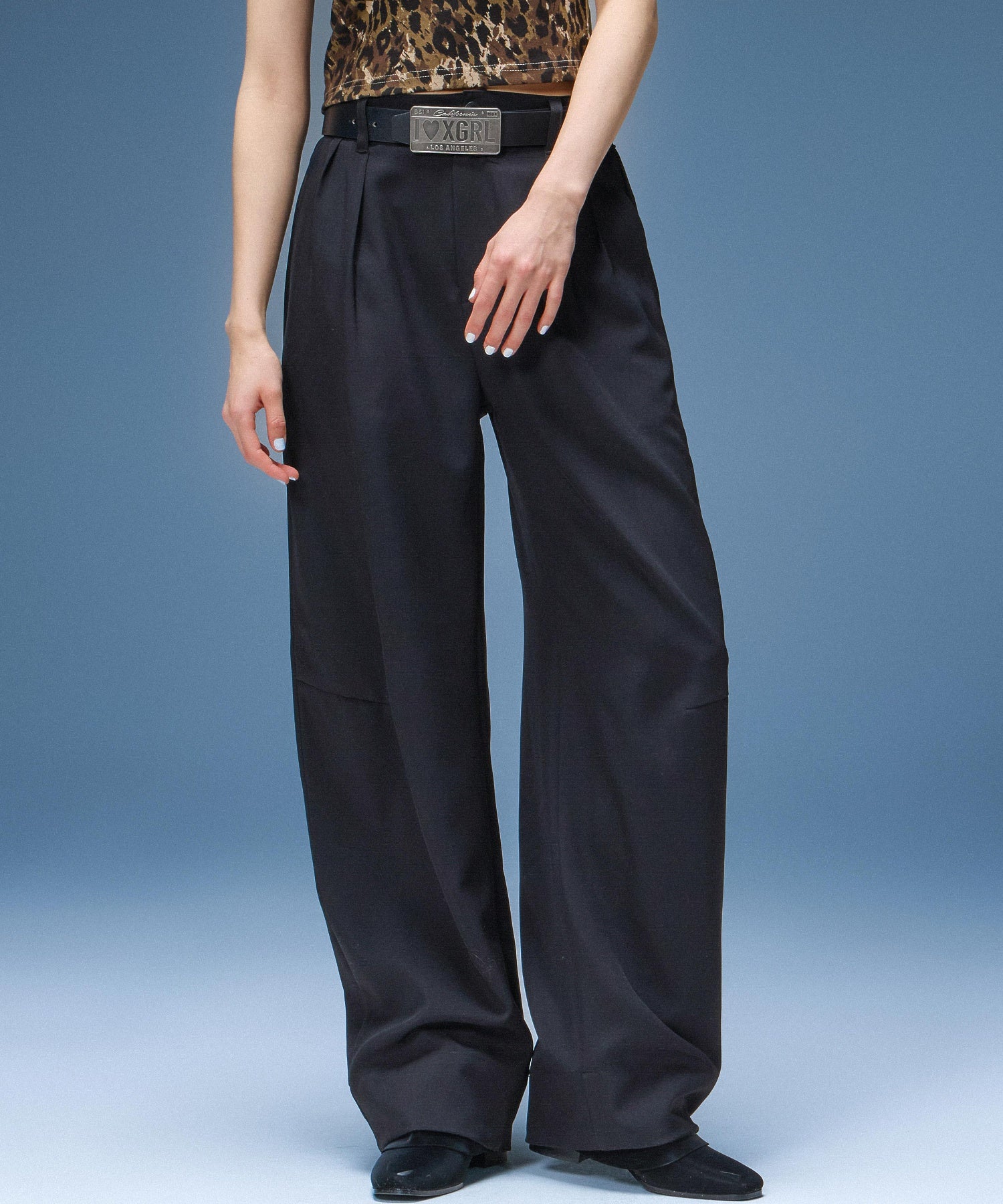 PLATE LOGO BUCKLE BELT