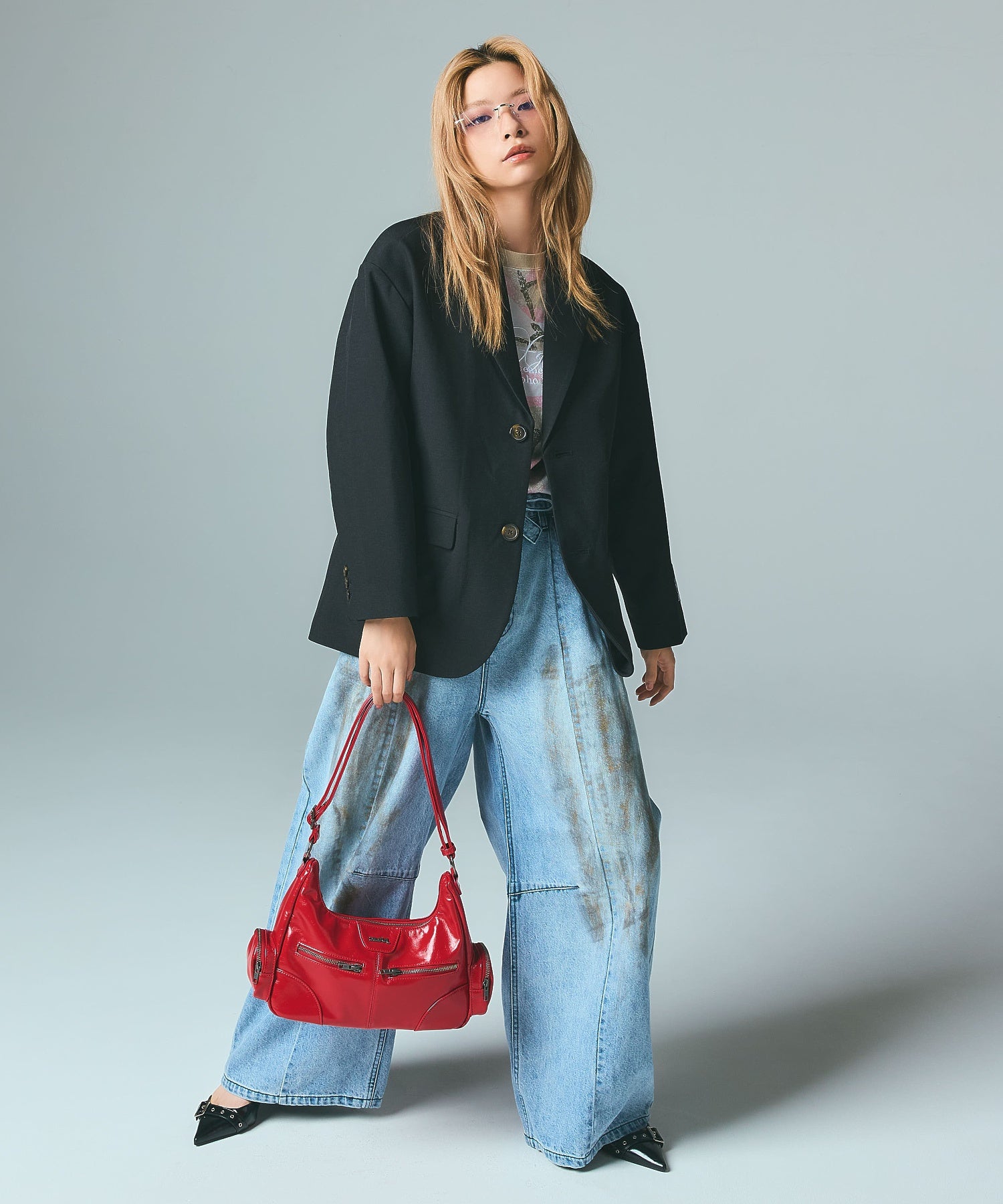 FACE LABEL TAILORED JACKET