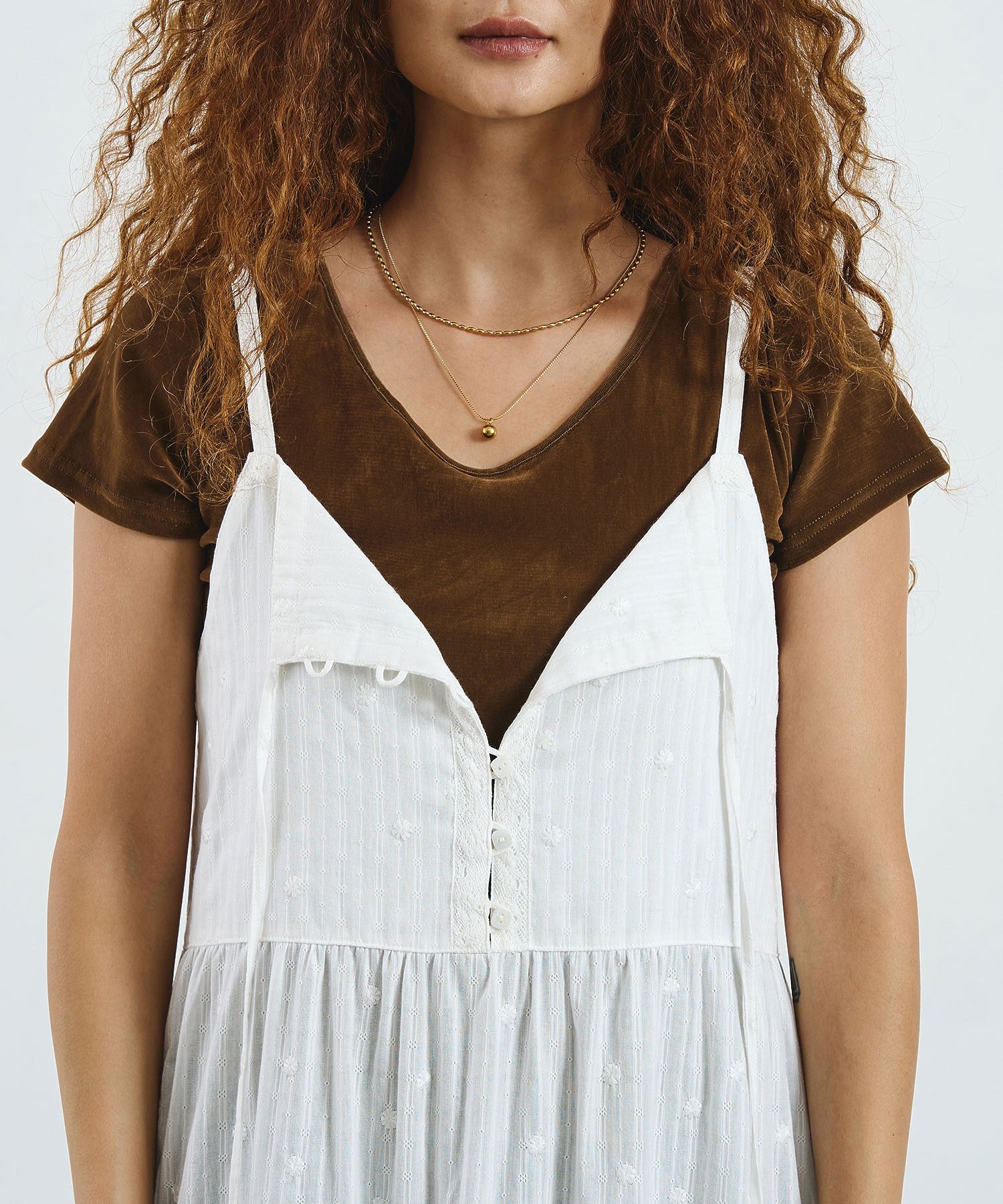 mag.by c/COTTON LACE CAMISOLE DRESS