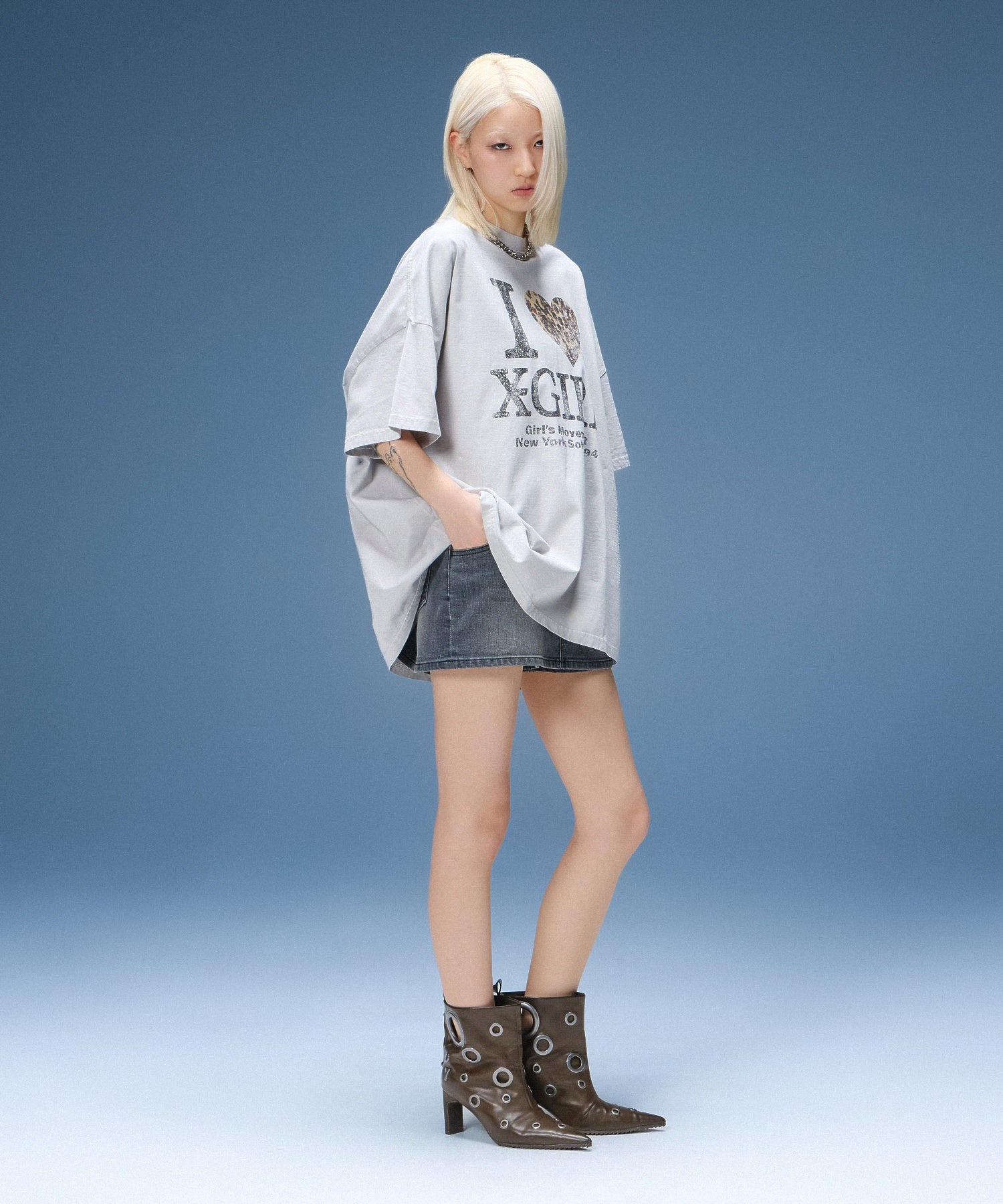 DENIM SKORT