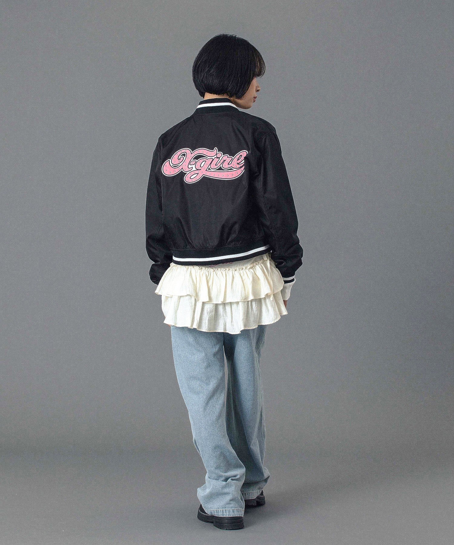 CHEERFUL LOGO VARSITY JACKET