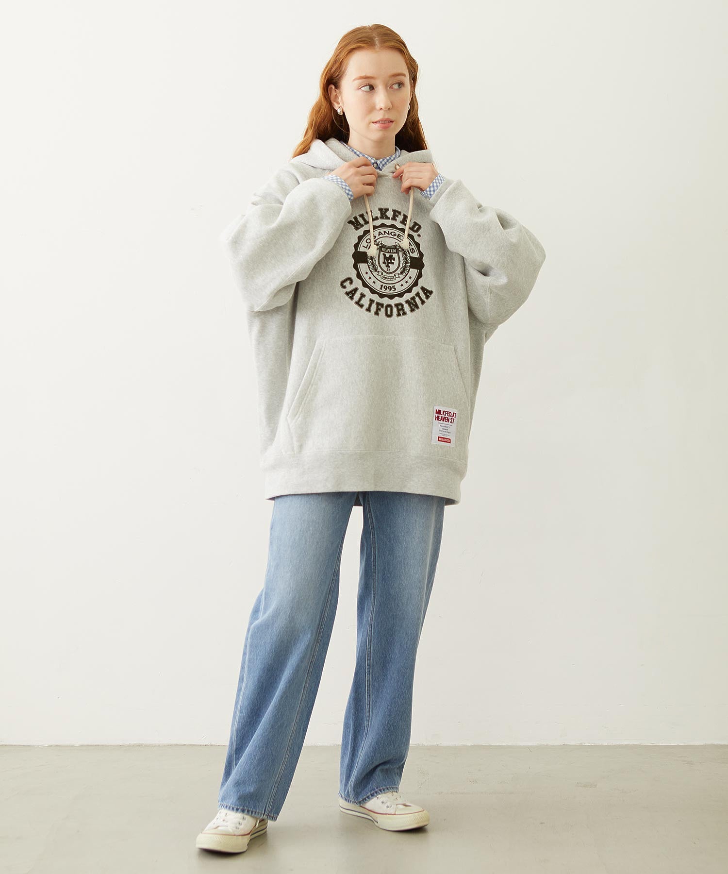 MILKFED. × CHAMPION COLLEGE LOGO SWEAT HOODIE