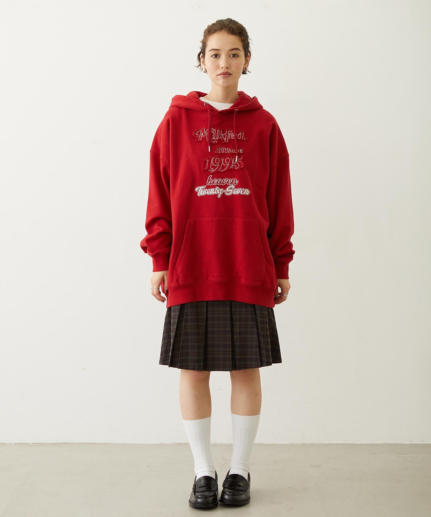 STITCHED LOGO SWEAT HOODIE