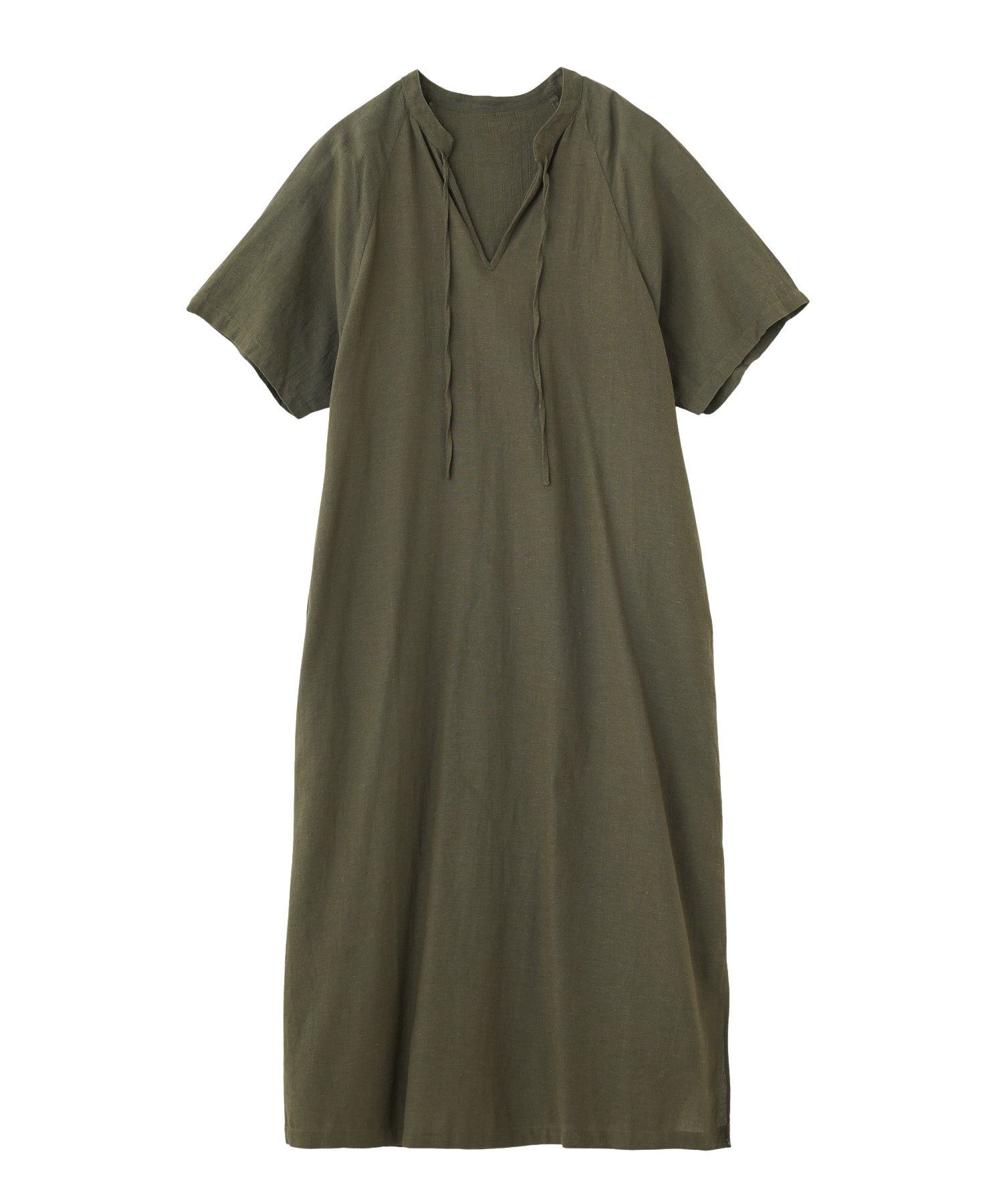 SLIT NECK S/S DRESS