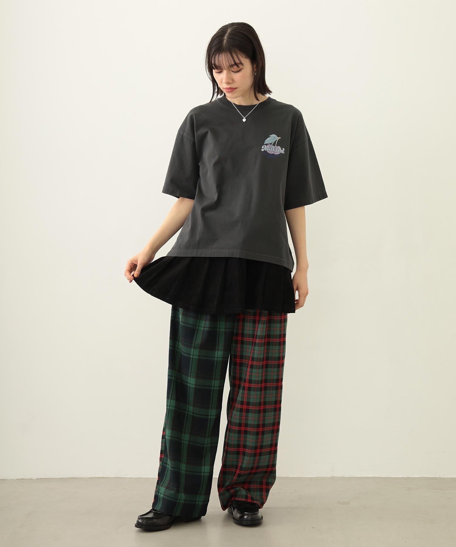 COMBINATION PLAID PANTS