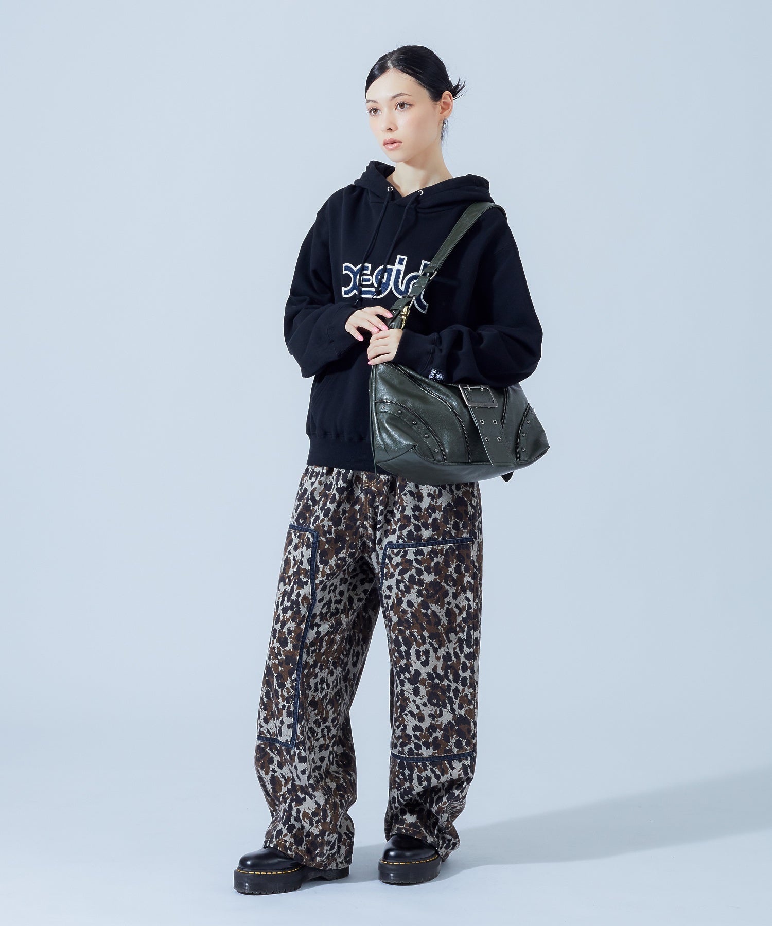 MILLS LOGO LAYERED PATCH SWEAT HOODIE