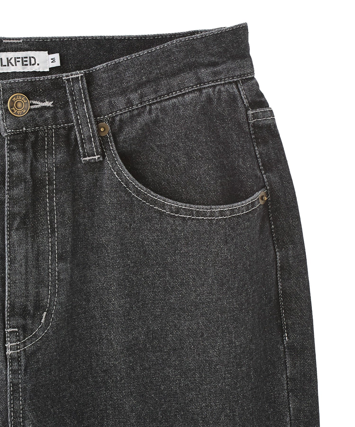MILKFED. EMBROIDERED DENIM PANTS