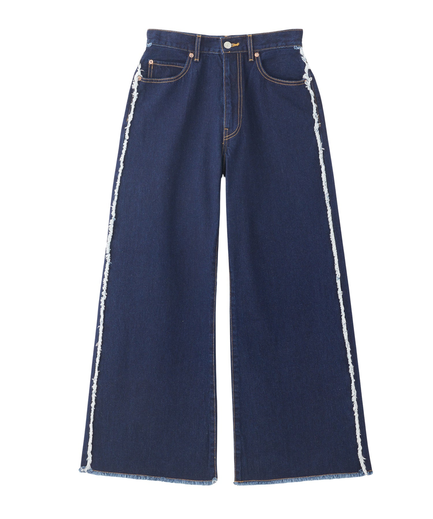 FRINGE DENIM PANTS