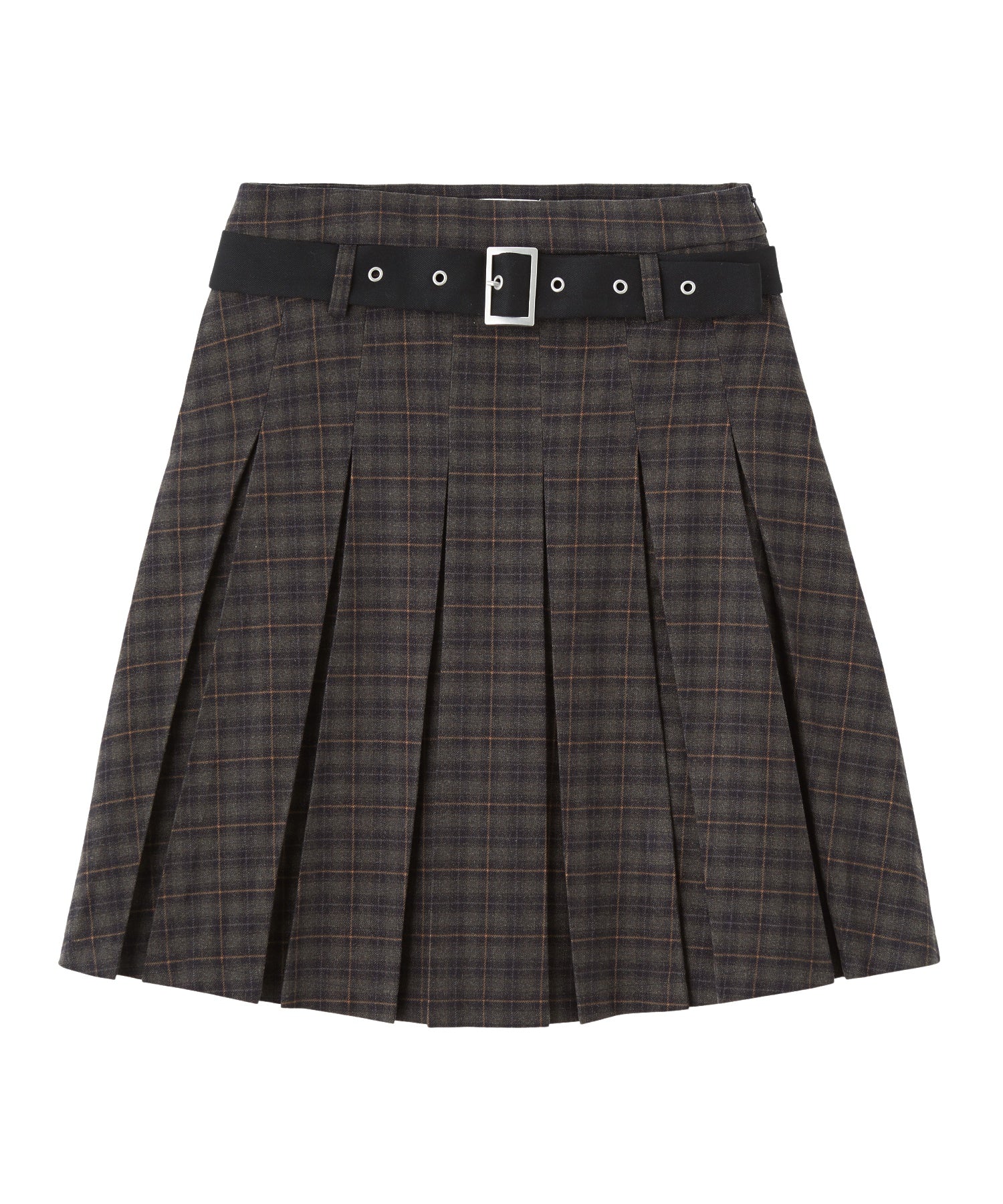 BELTED PLEATED SKIRT