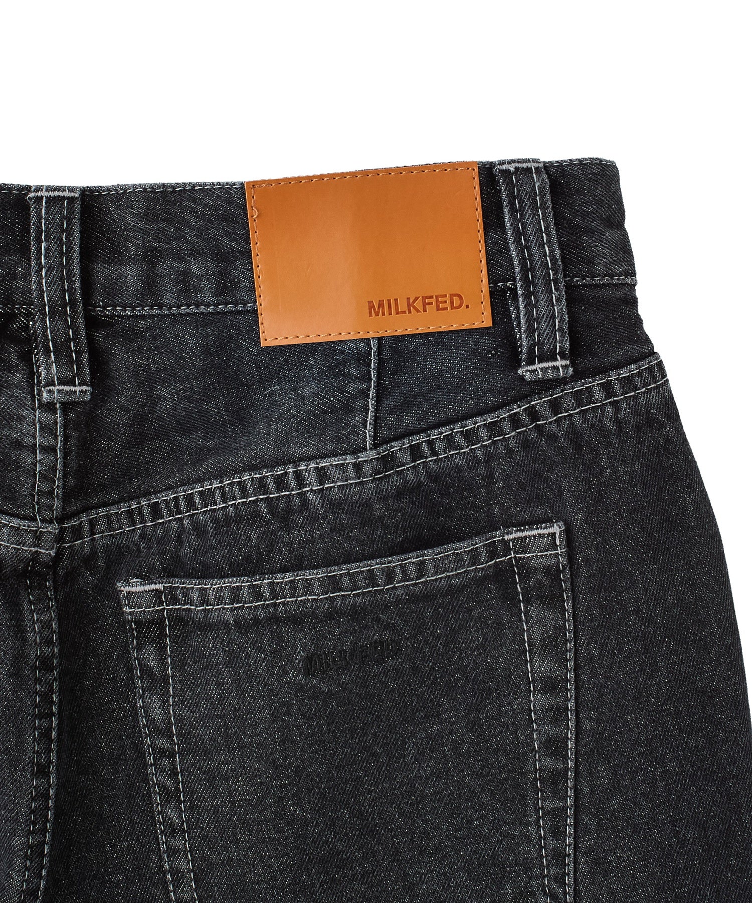 MILKFED. EMBROIDERED DENIM PANTS