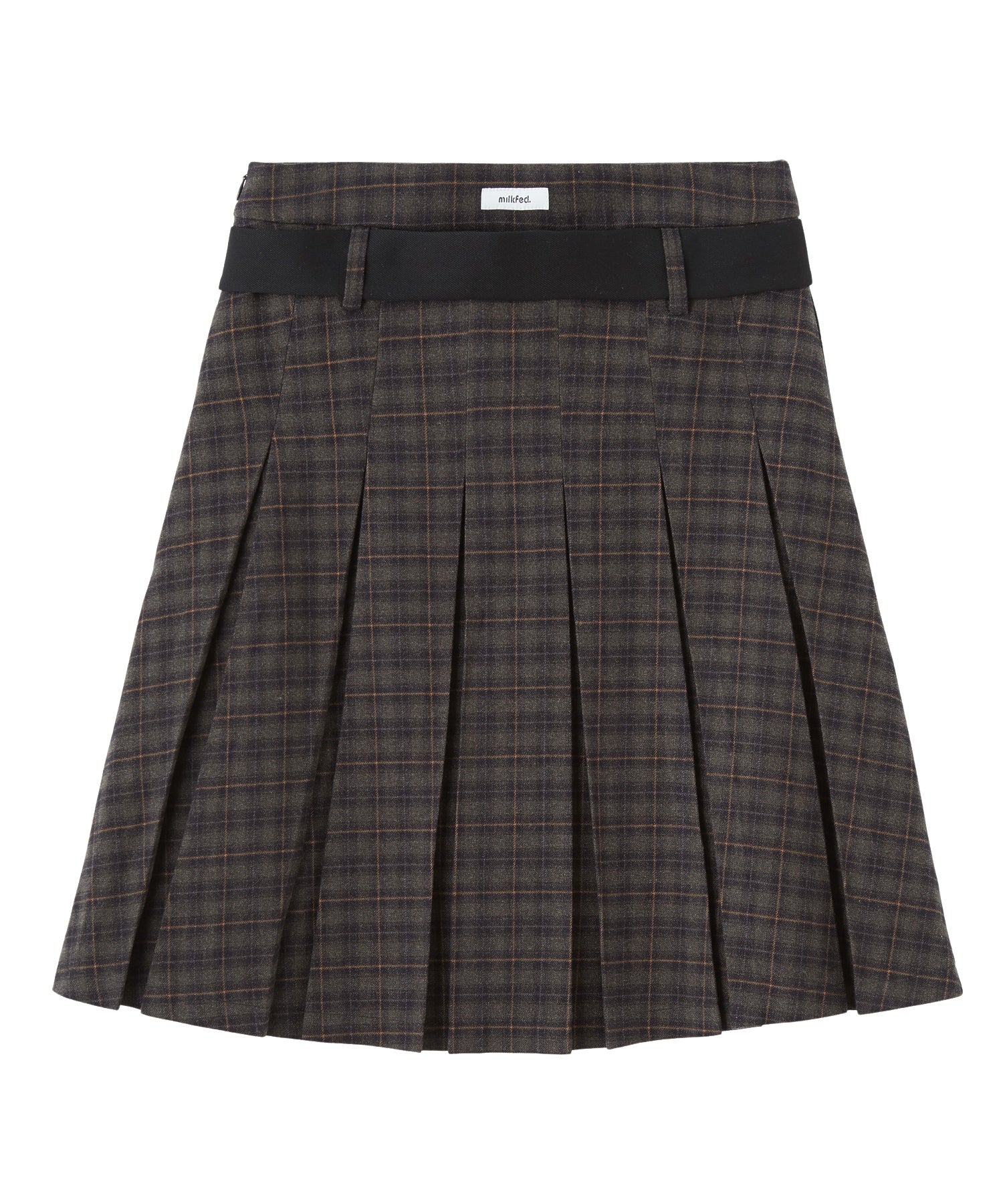 BELTED PLEATED SKIRT