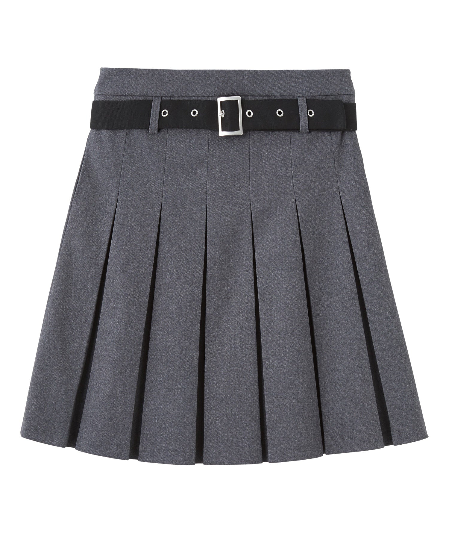 BELTED PLEATED SKIRT