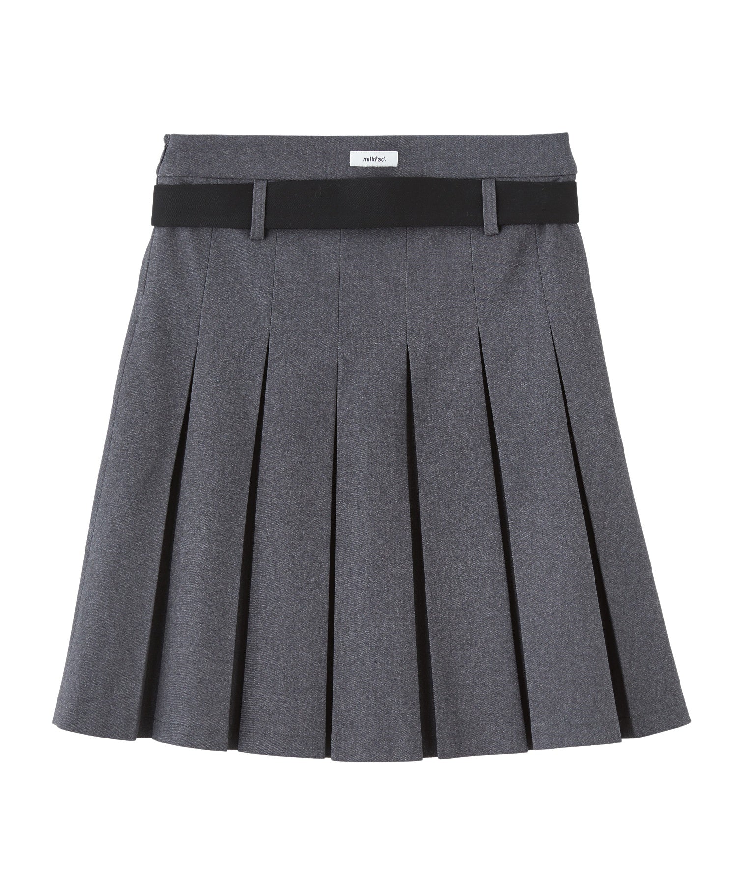 BELTED PLEATED SKIRT