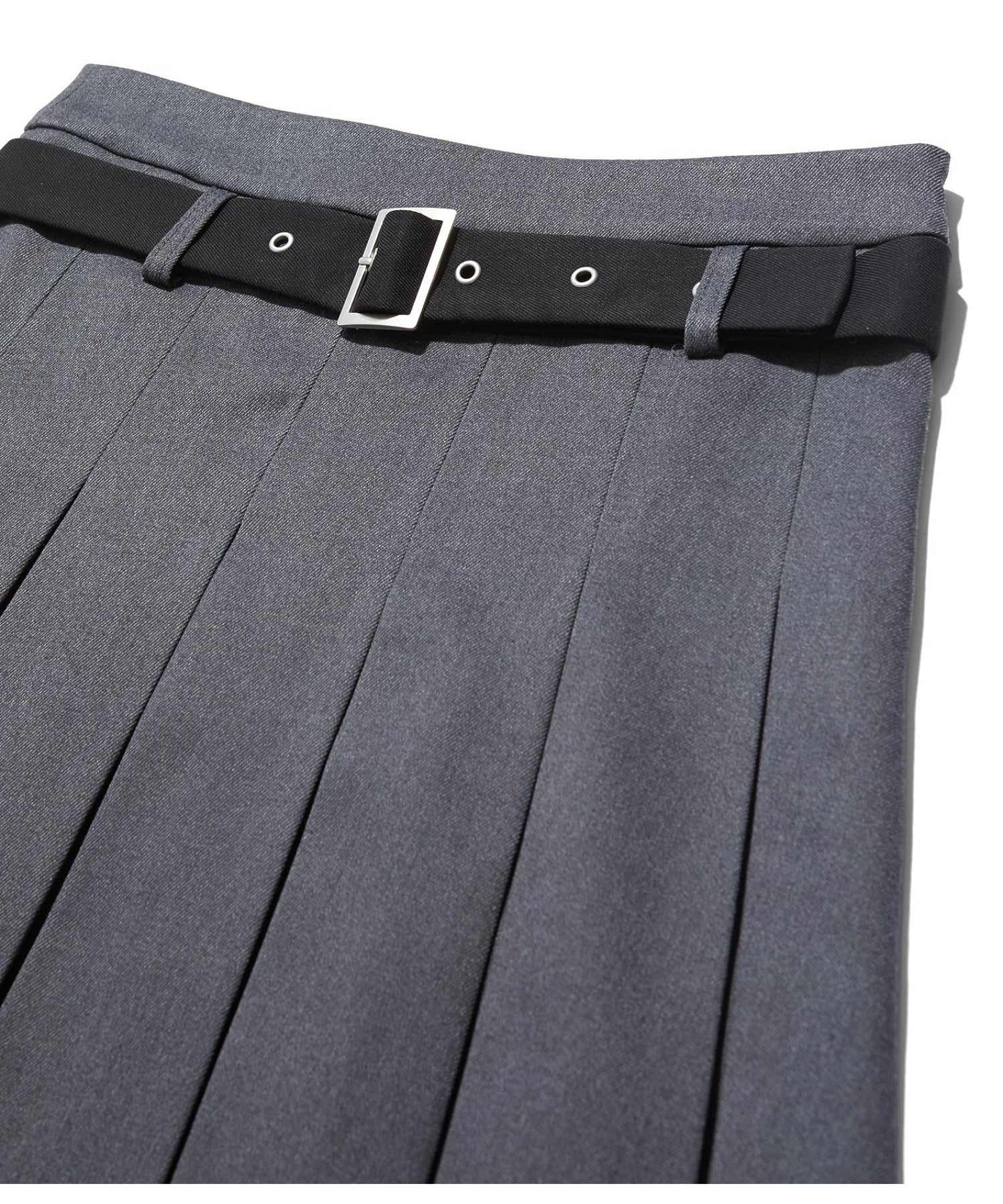 BELTED PLEATED SKIRT
