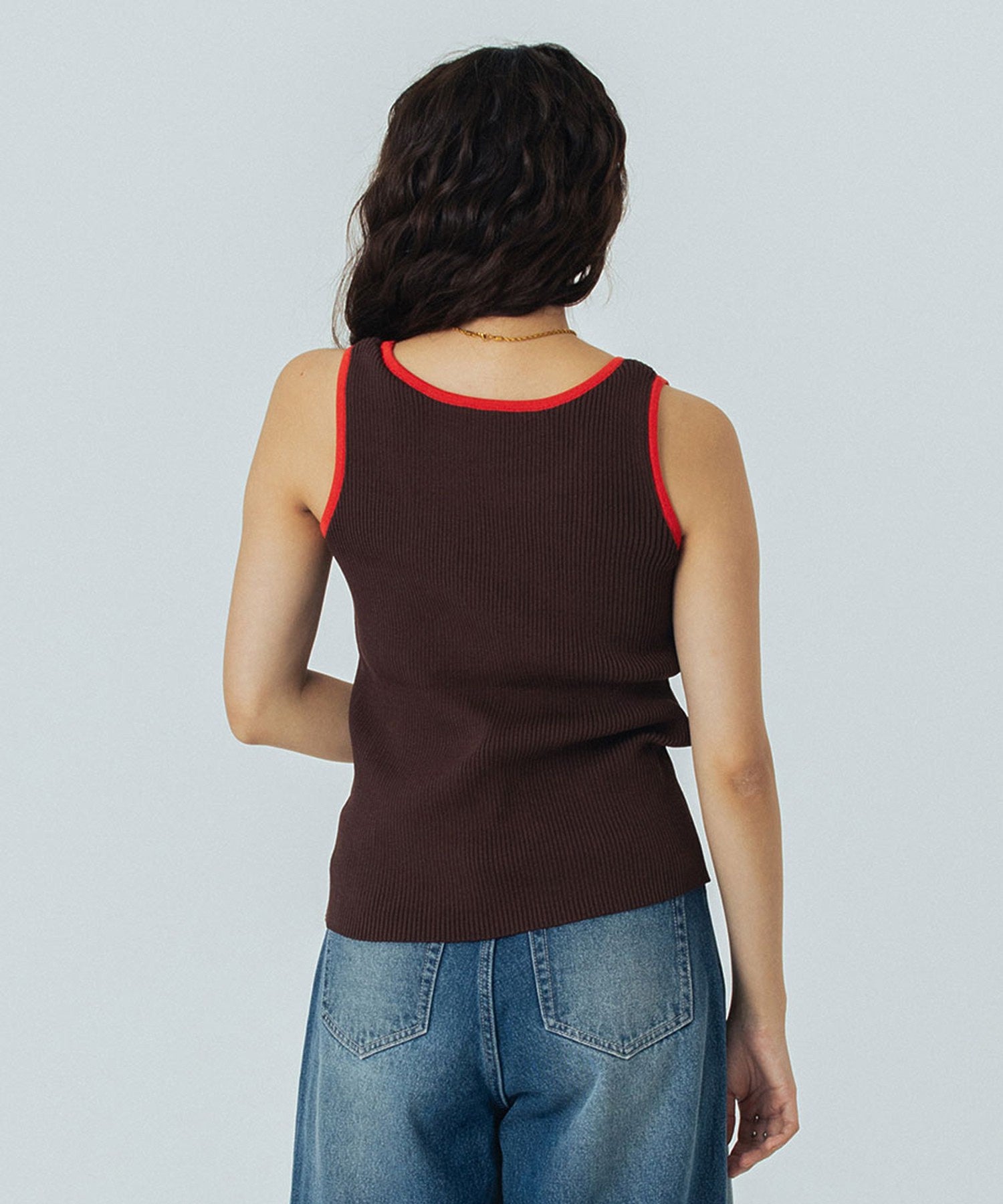 KNITTED RIB TANK TOP