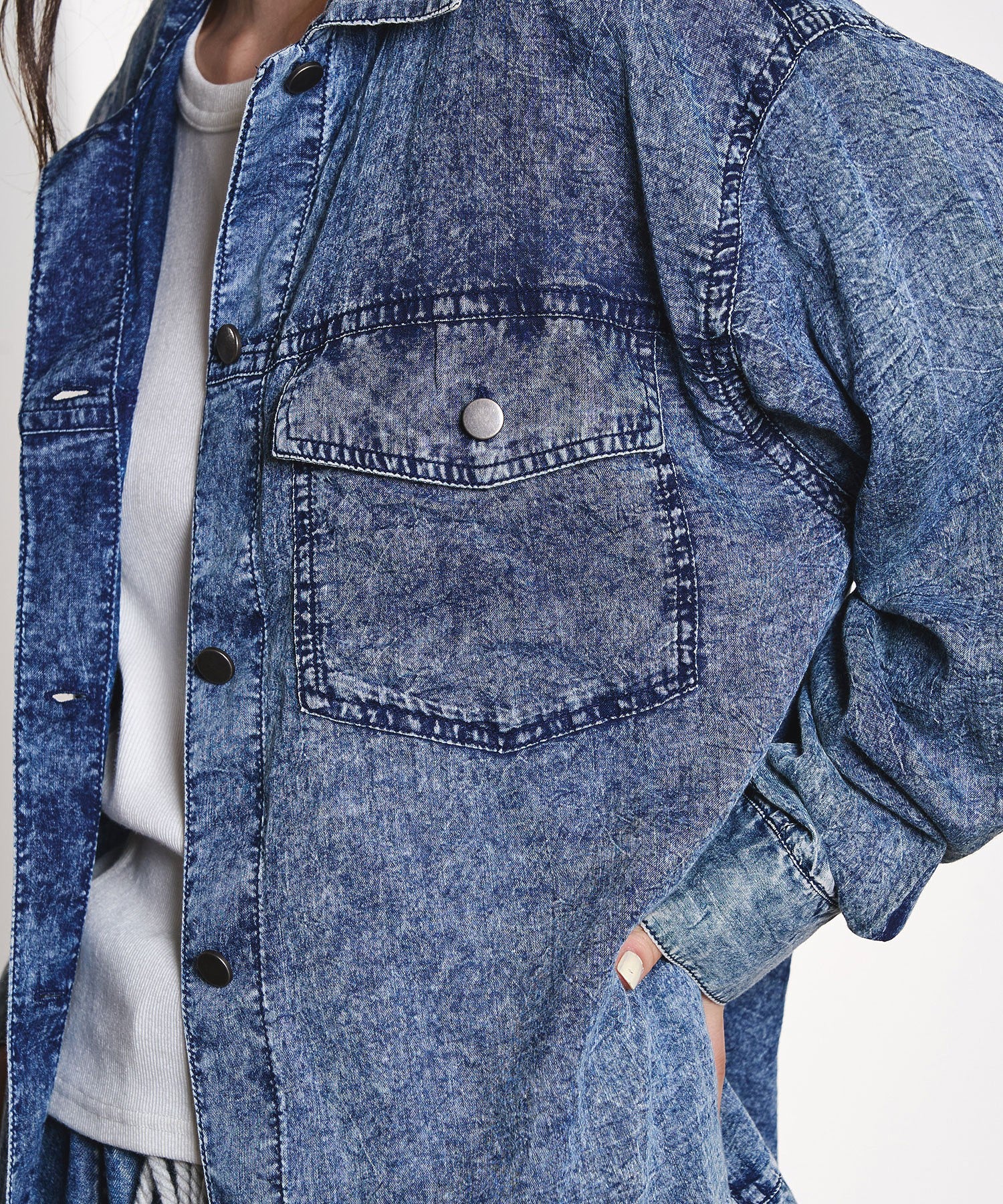 DENIM LIKE L/S SHIRT