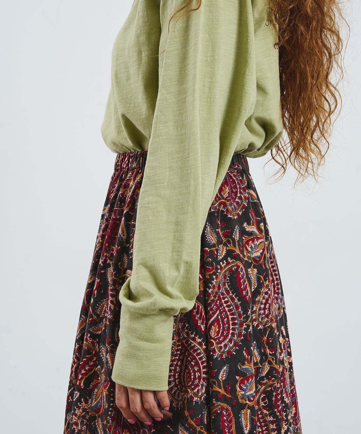 mag.by c/ETHNIC PRINT LONG SKIRT