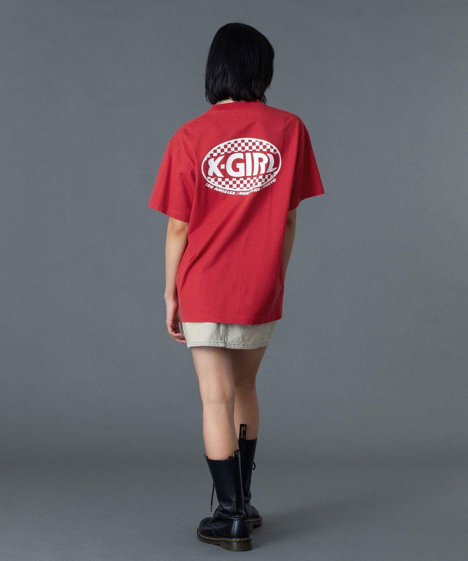 CHECKER OVAL LOGO POCKET S/S TEE