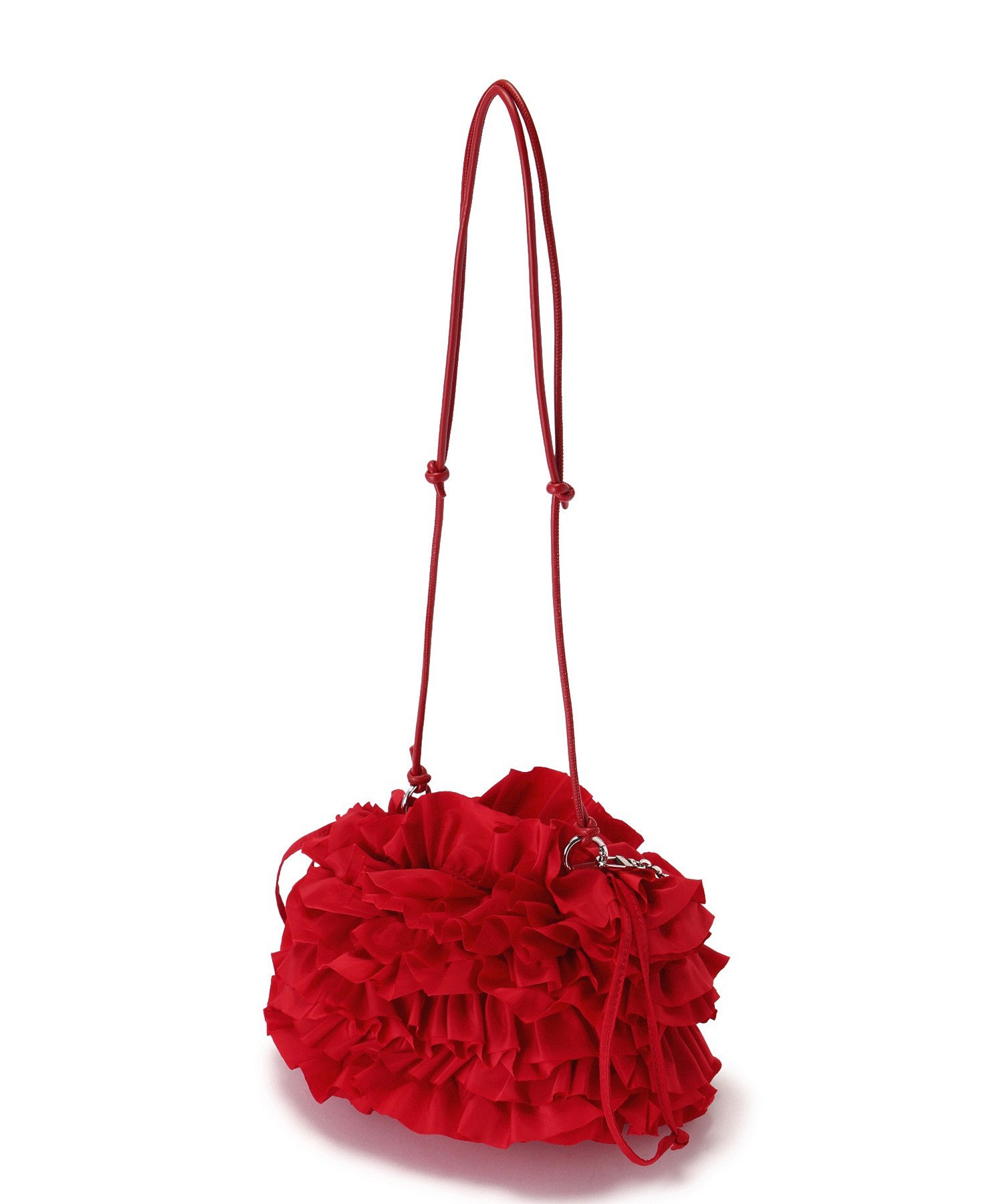 ボリュームフリル巾着バッグ