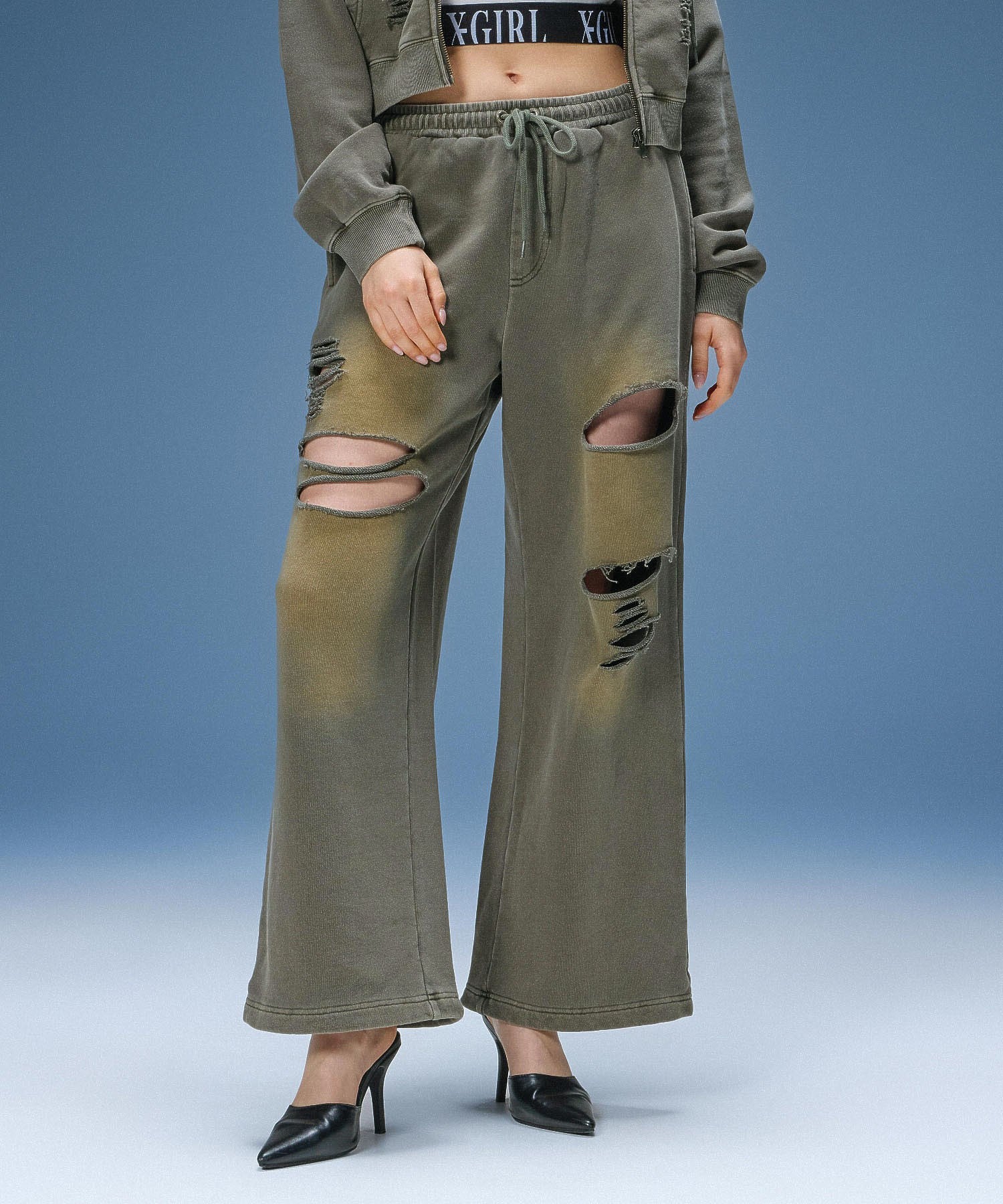 DISTRESSED SWEATPANTS
